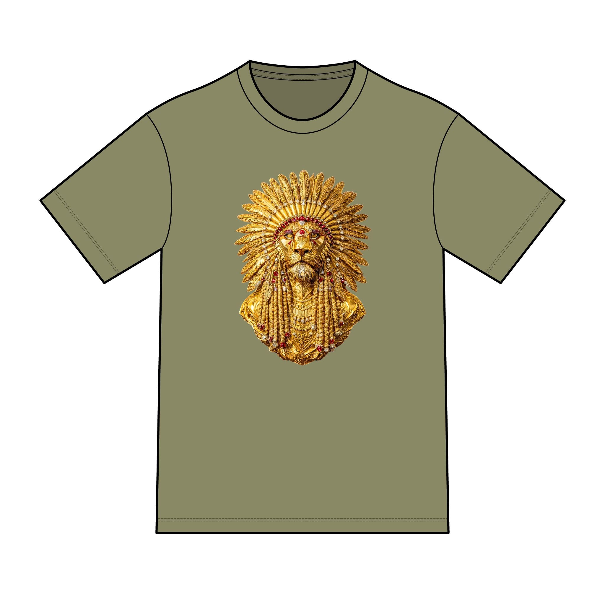 magic warpaint 08 shirt - golden native lion