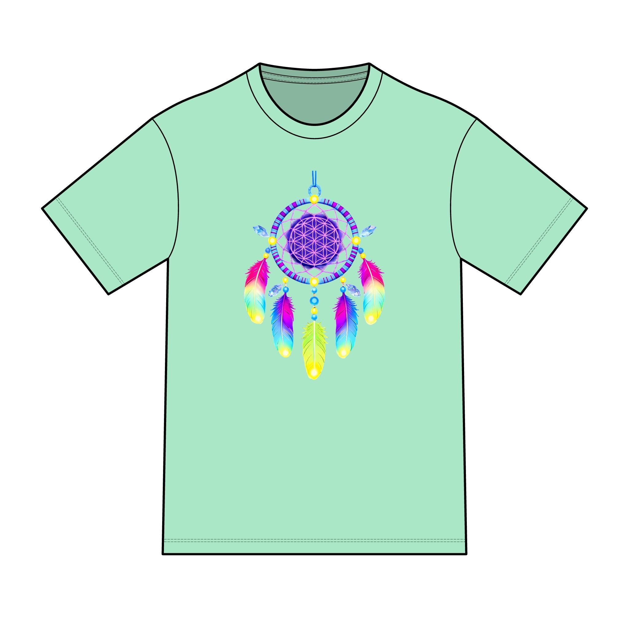 magic warpaint 20 shirt - neon dreamcatcher