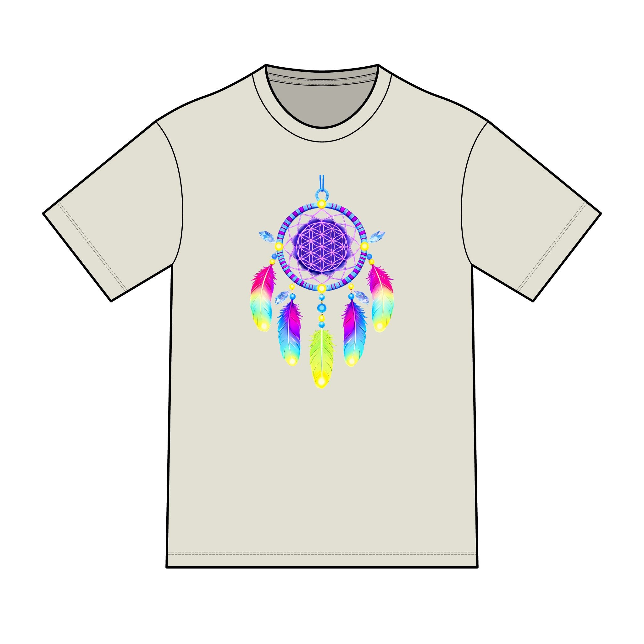 magic warpaint 20 shirt - neon dreamcatcher