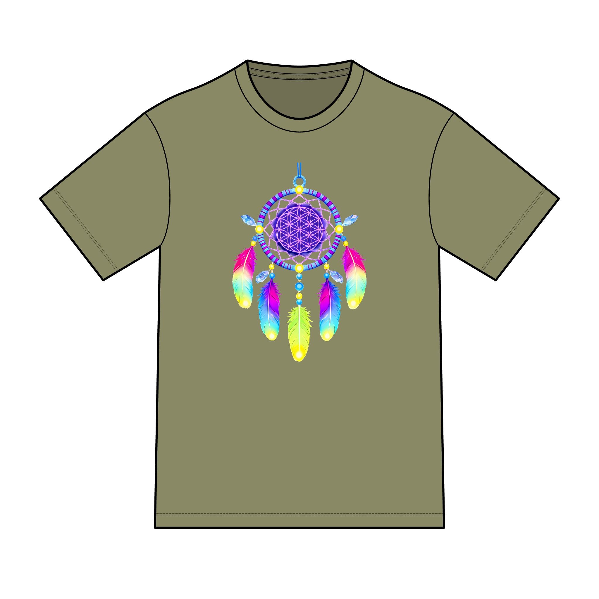 magic warpaint 20 shirt - neon dreamcatcher