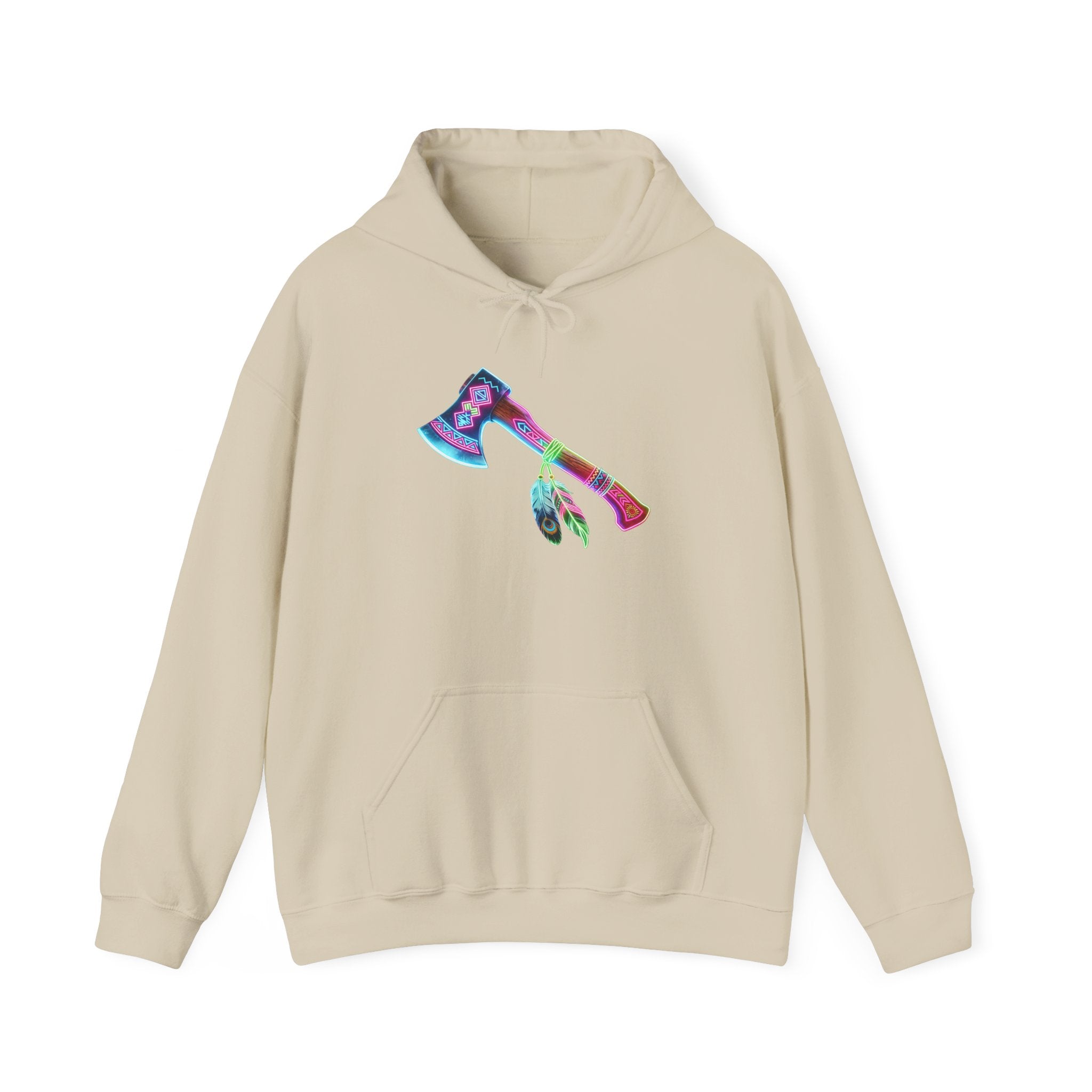 magic warpaint 01 hoodie - Native-Style neon Tomahawk Hoodie