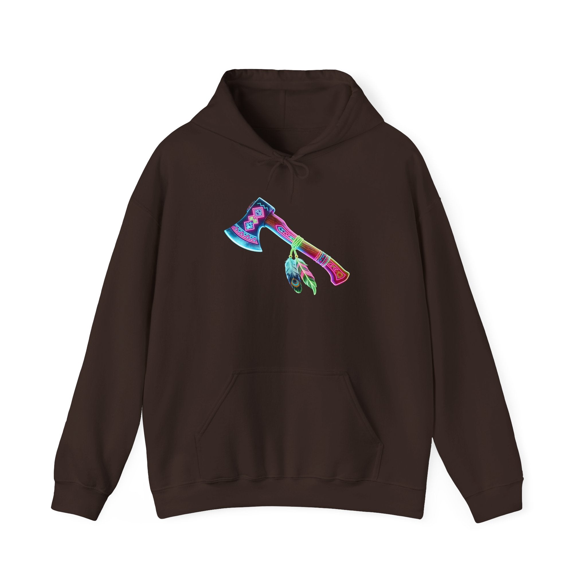 magic warpaint 01 hoodie - Native-Style neon Tomahawk Hoodie