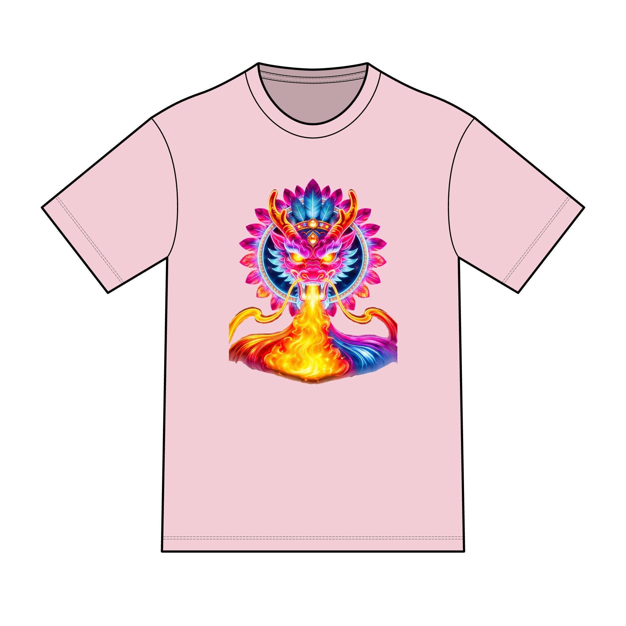magic warpaint 31 shirt - pink neon dragon
