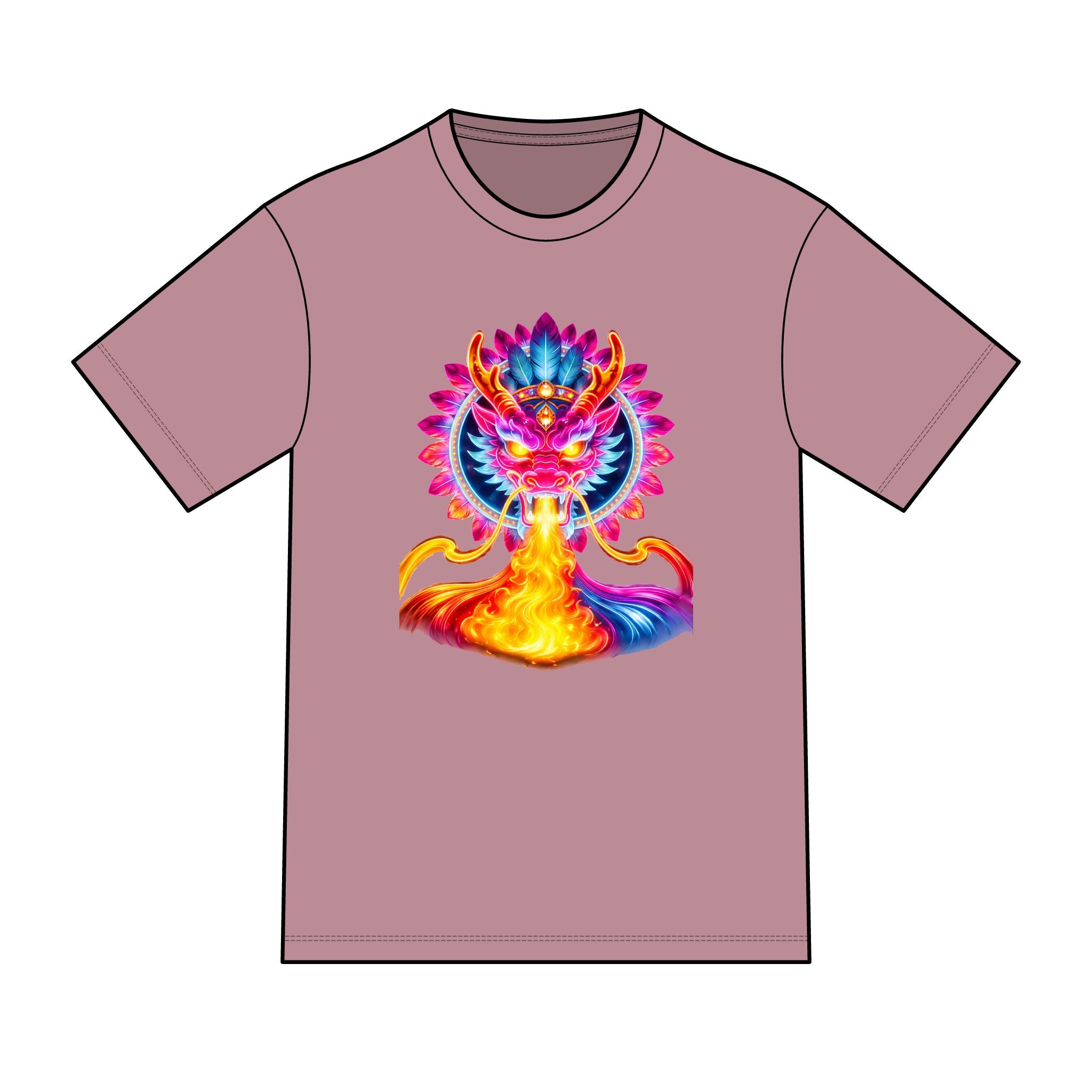 magic warpaint 31 shirt - pink neon dragon