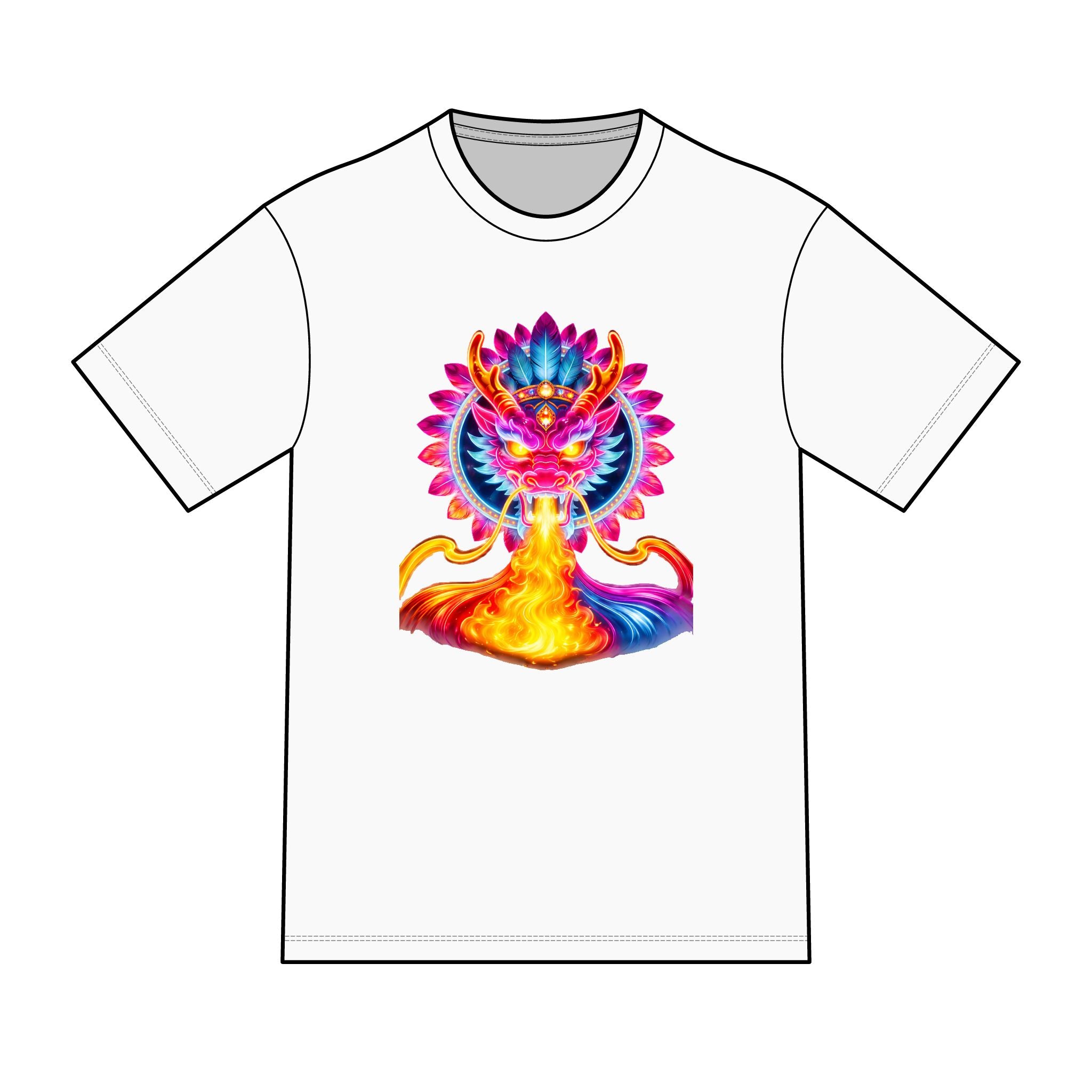 magic warpaint 31 shirt - pink neon dragon