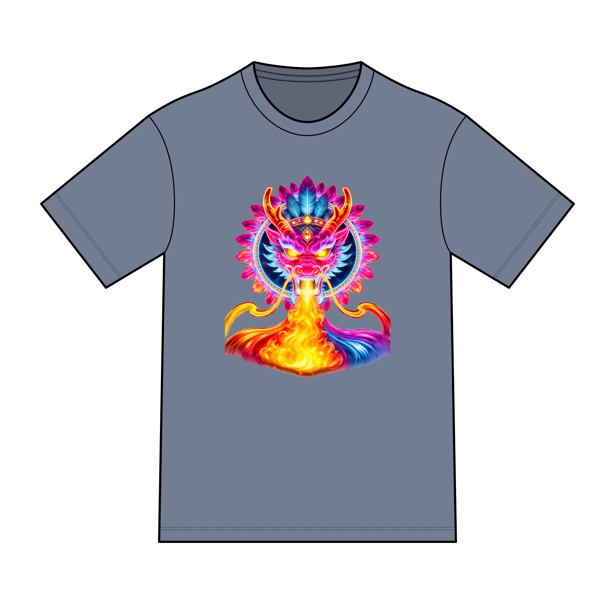 magic warpaint 31 shirt - pink neon dragon