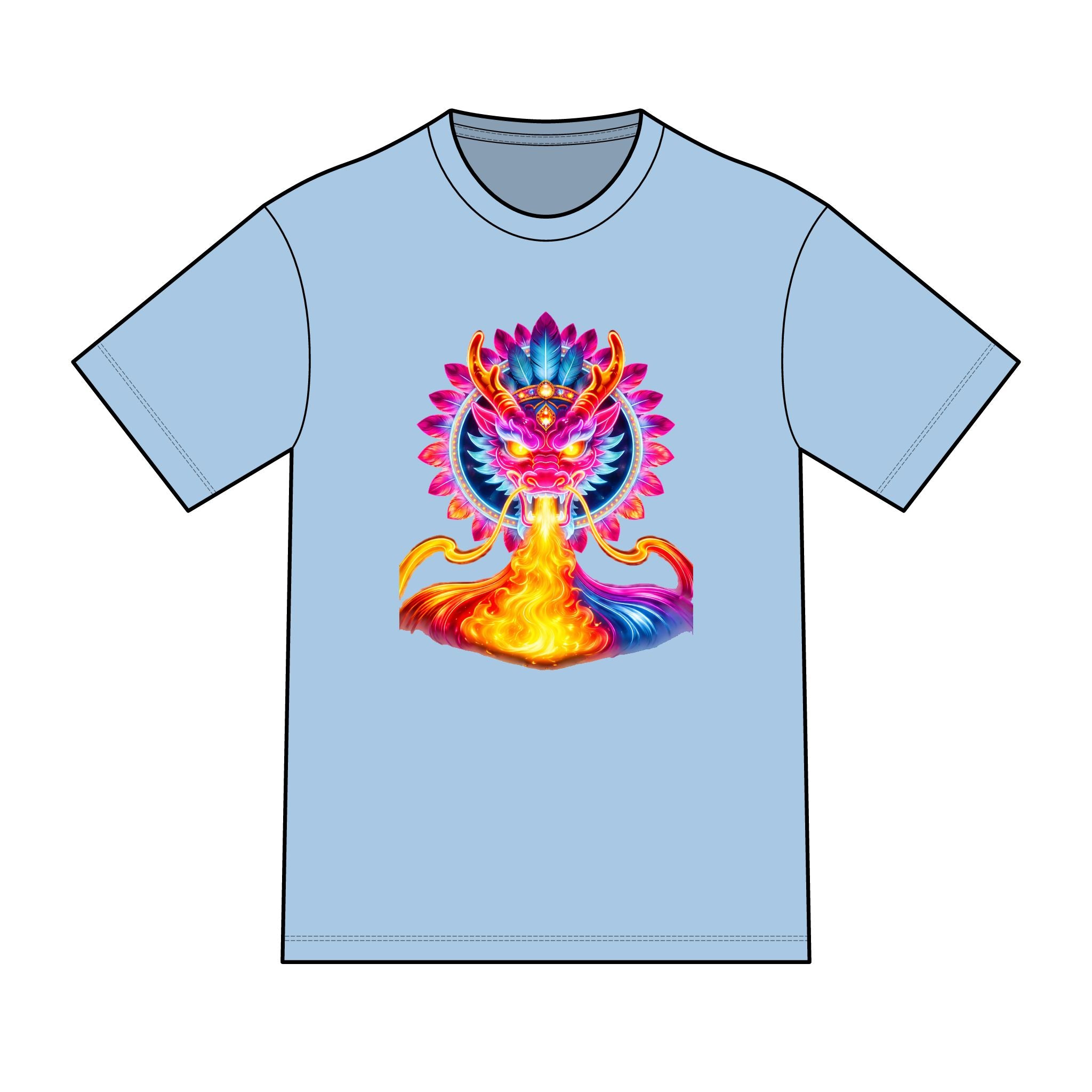 magic warpaint 31 shirt - pink neon dragon