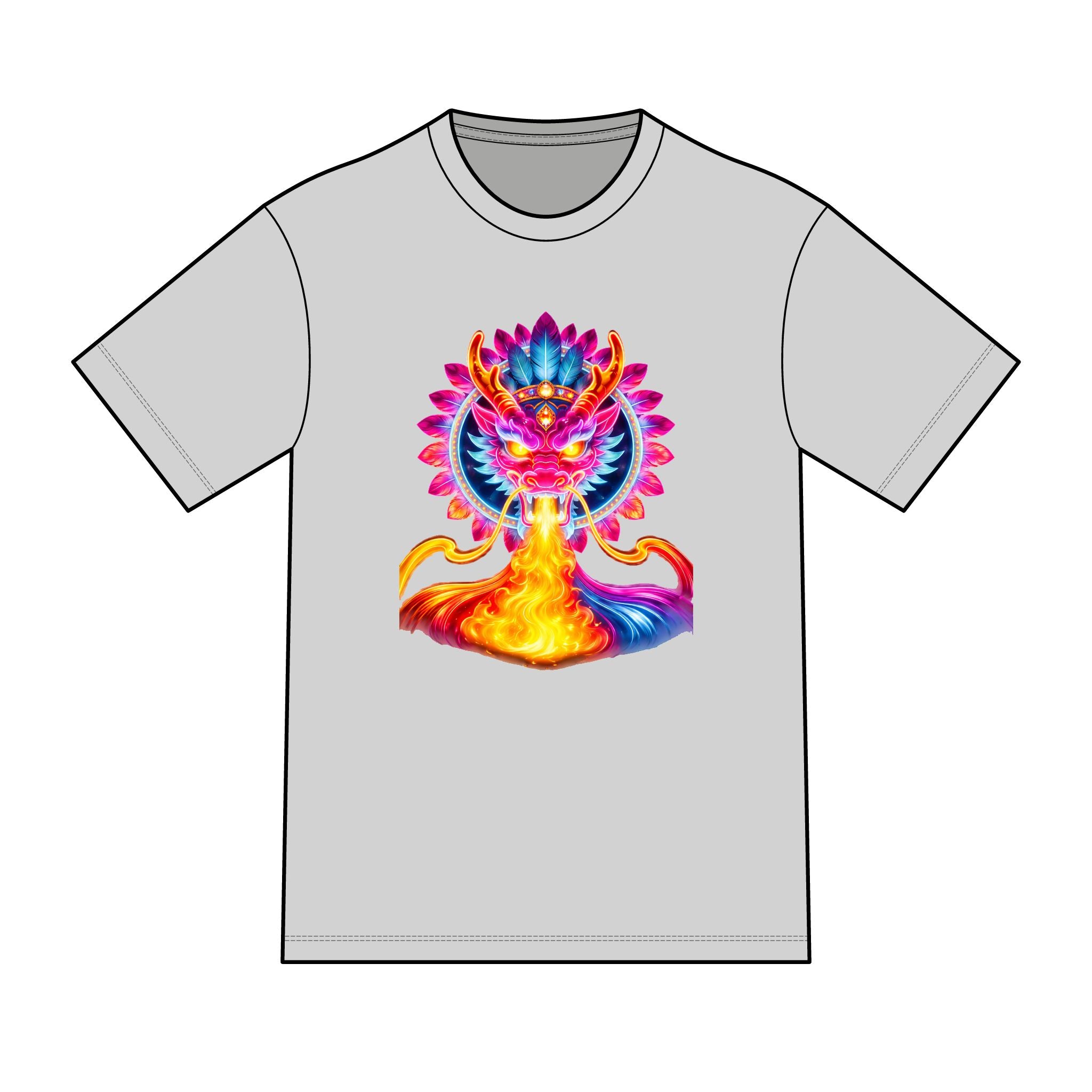 magic warpaint 31 shirt - pink neon dragon
