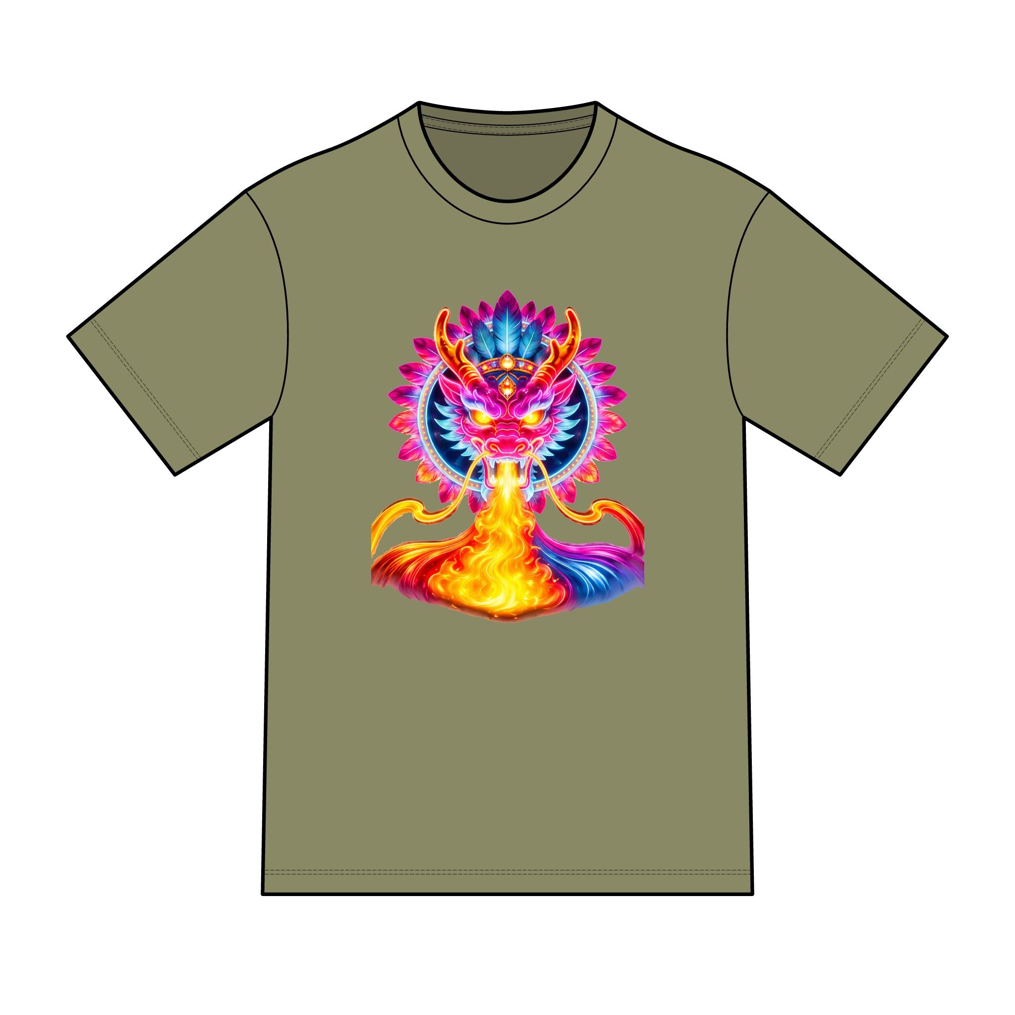 magic warpaint 31 shirt - pink neon dragon