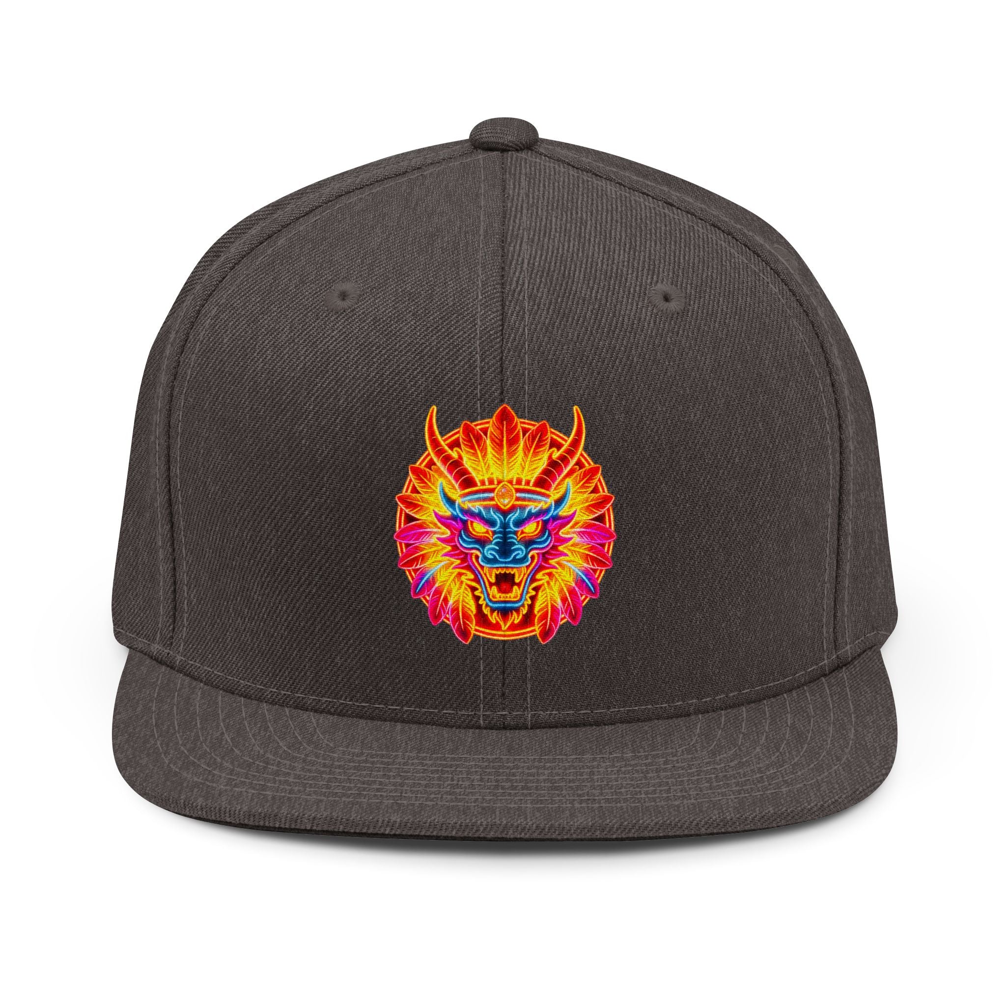 magic warpaint 02 hat - psychedelic neon dragon snapback