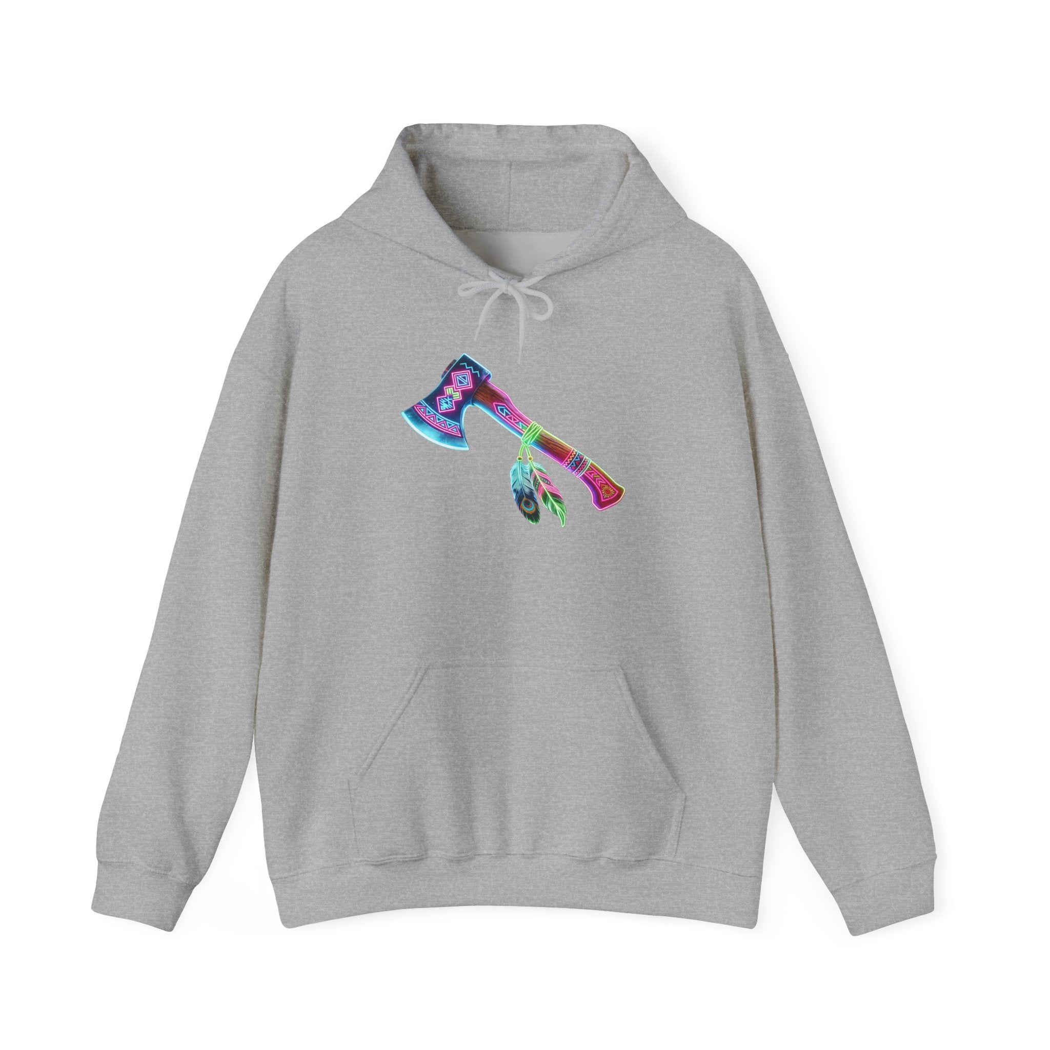magic warpaint 01 hoodie - Native-Style neon Tomahawk Hoodie