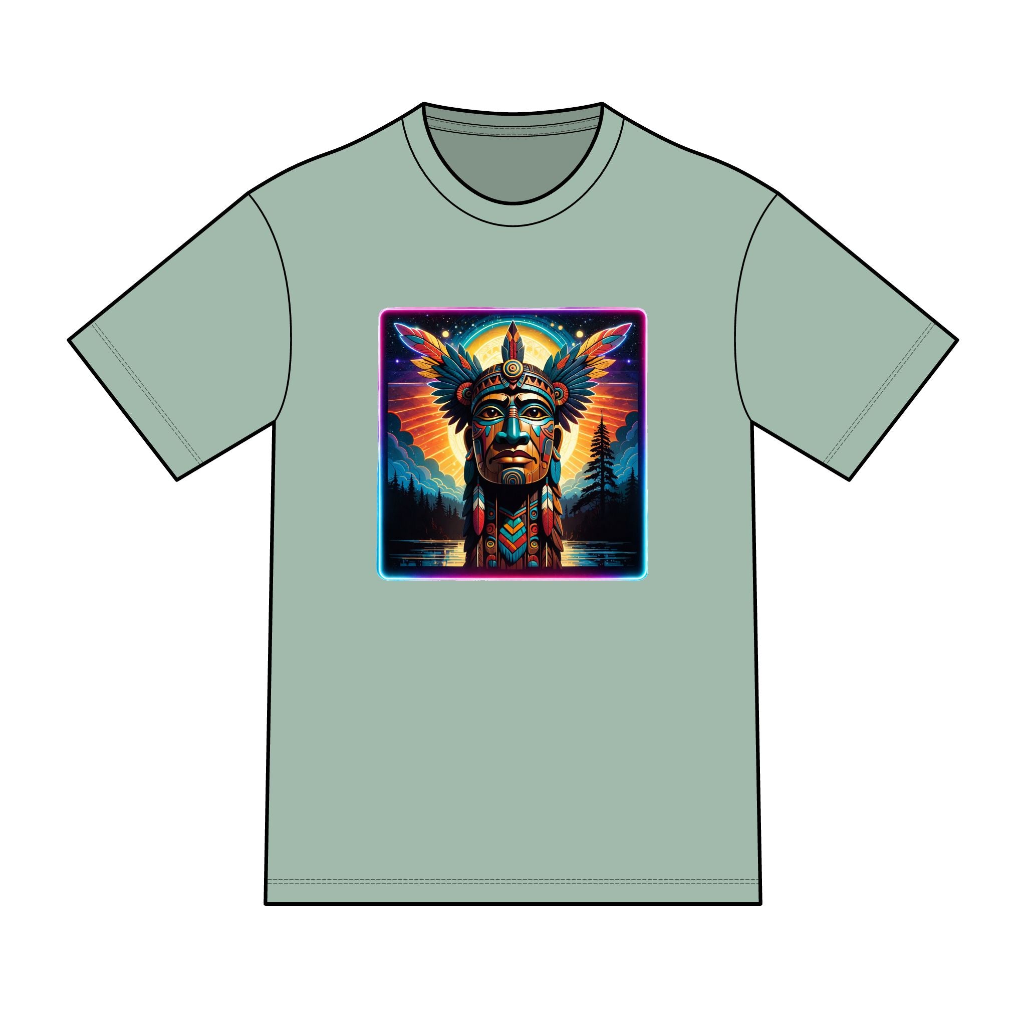magic warpaint 16 shirt - native wooden chief