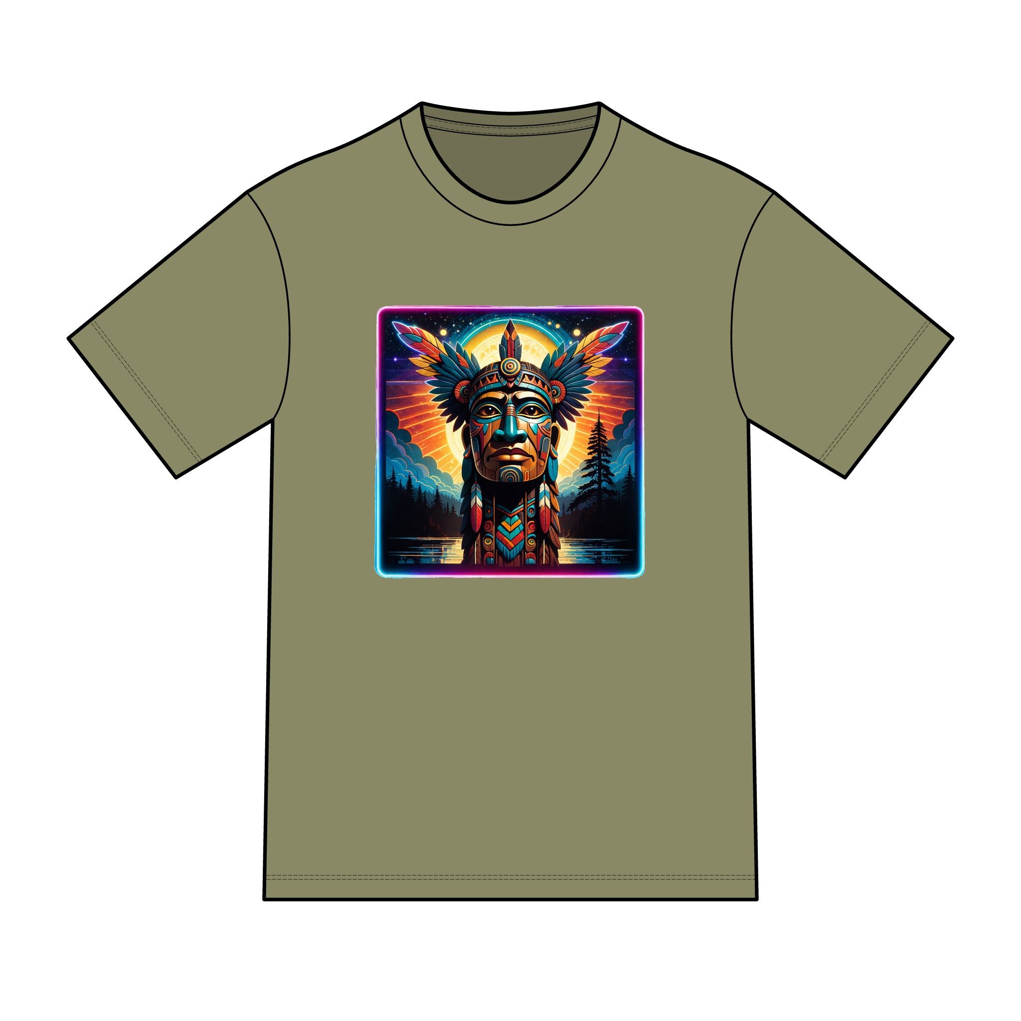 magic warpaint 16 shirt - native wooden chief