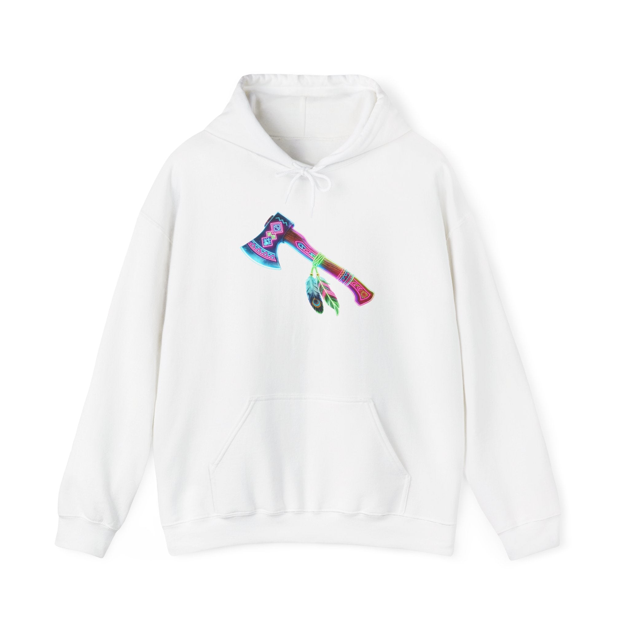 magic warpaint 01 hoodie - Native-Style neon Tomahawk Hoodie