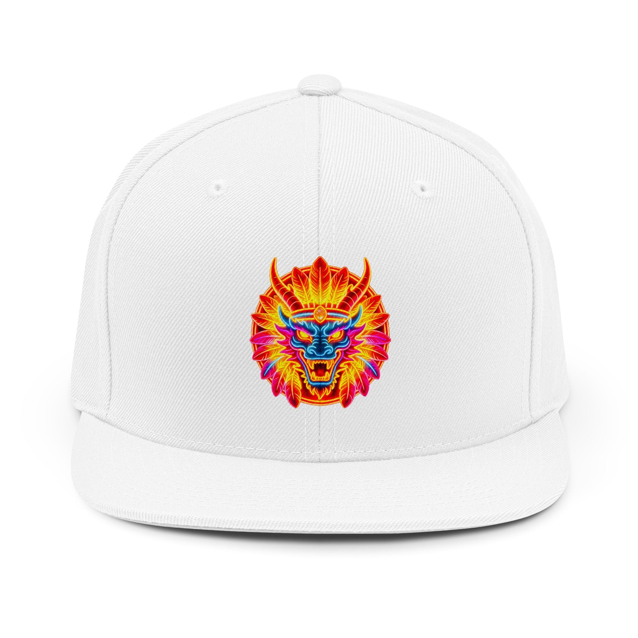 magic warpaint 02 hat - psychedelic neon dragon snapback