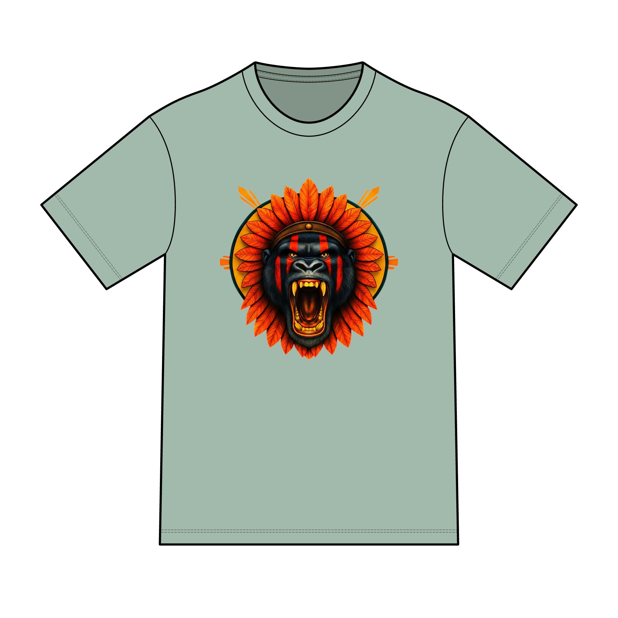 magic warpaint 12 shirt - Tribal Gorilla sun rays