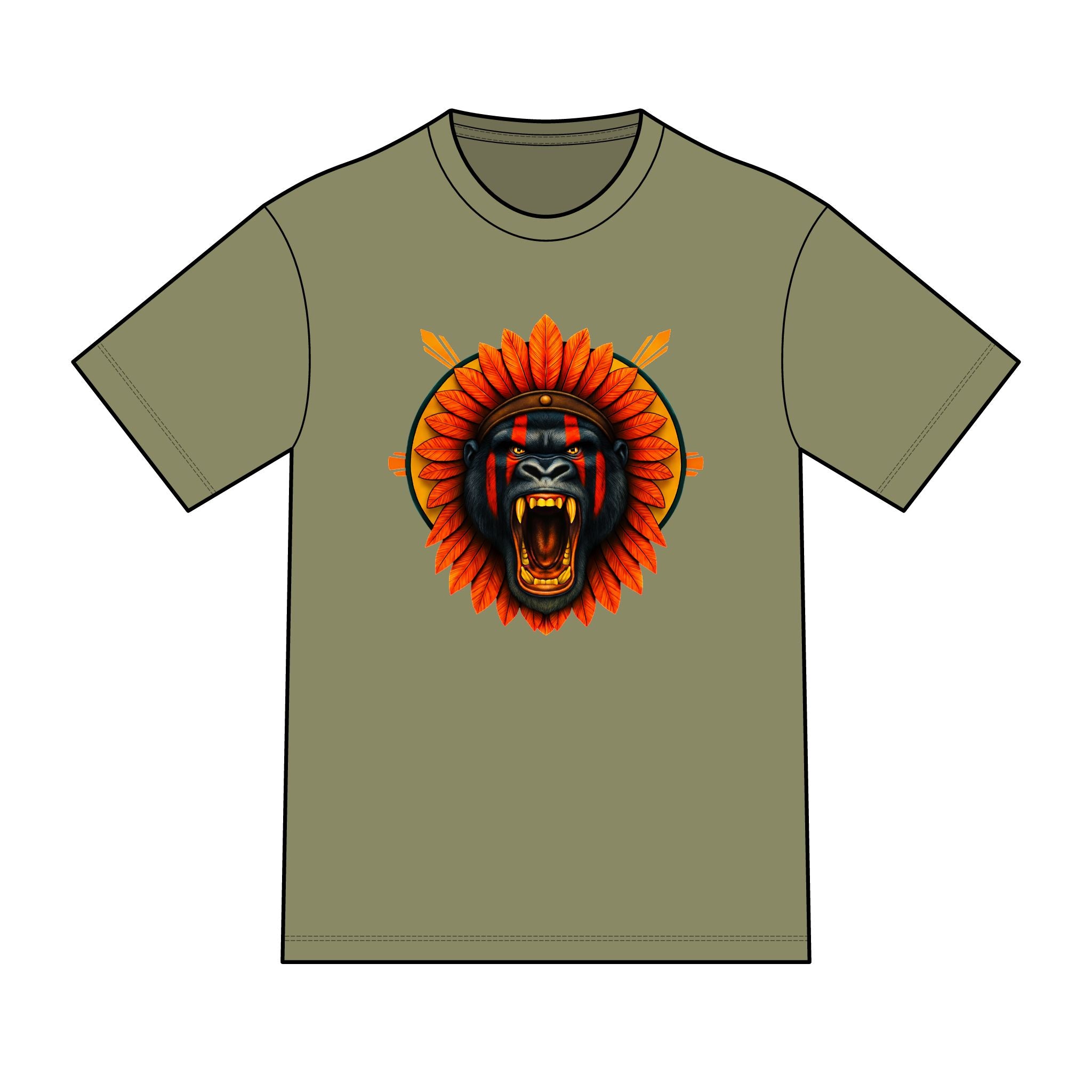 magic warpaint 12 shirt - Tribal Gorilla sun rays