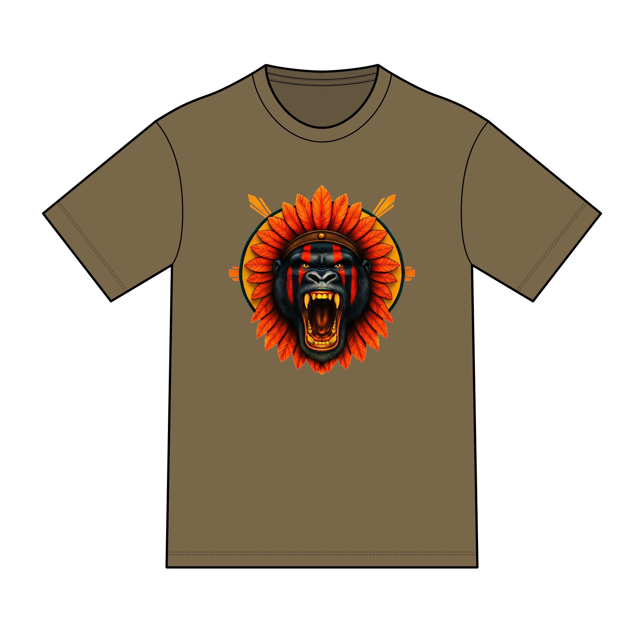 magic warpaint 12 shirt - Tribal Gorilla sun rays