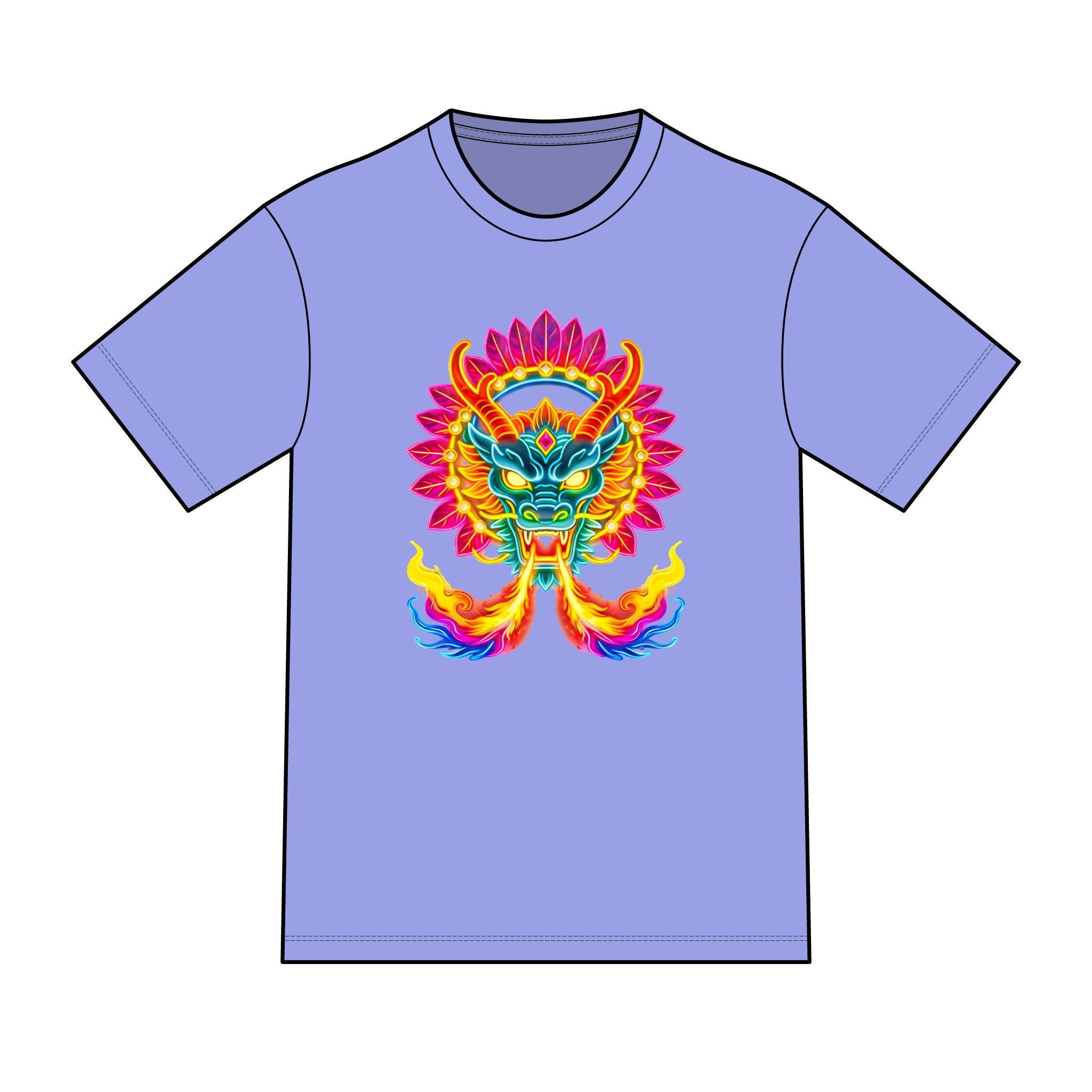 magic warpaint 26 shirt - neon native dragon