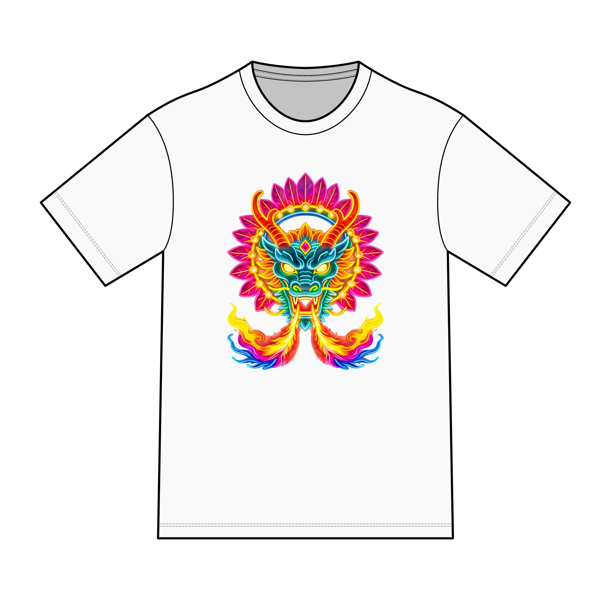 magic warpaint 26 shirt - neon native dragon
