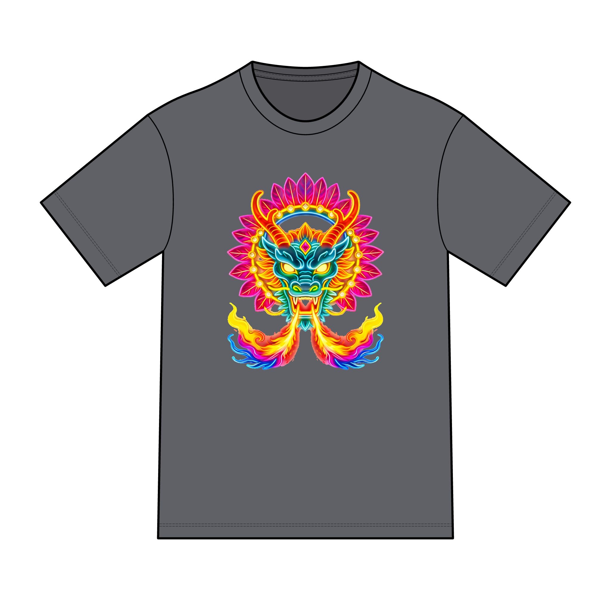 magic warpaint 26 shirt - neon native dragon