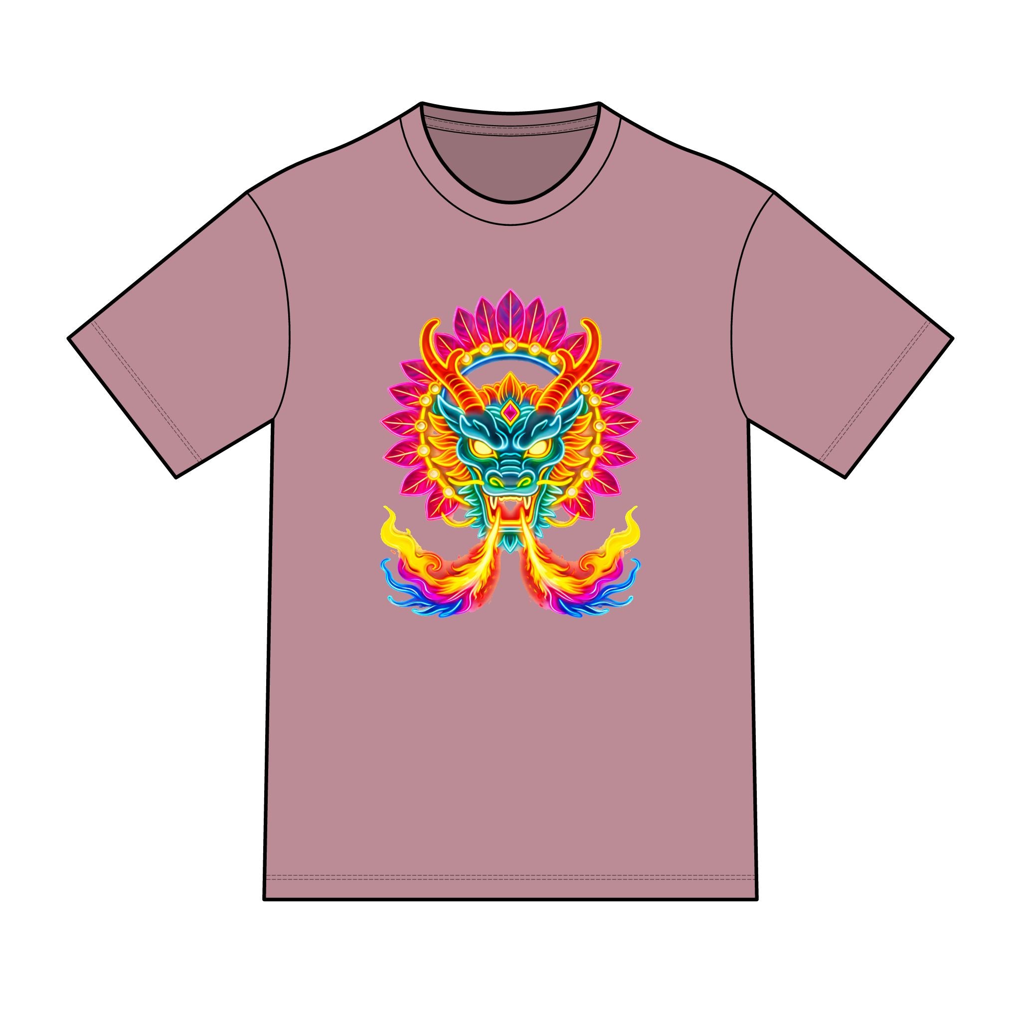 magic warpaint 26 shirt - neon native dragon