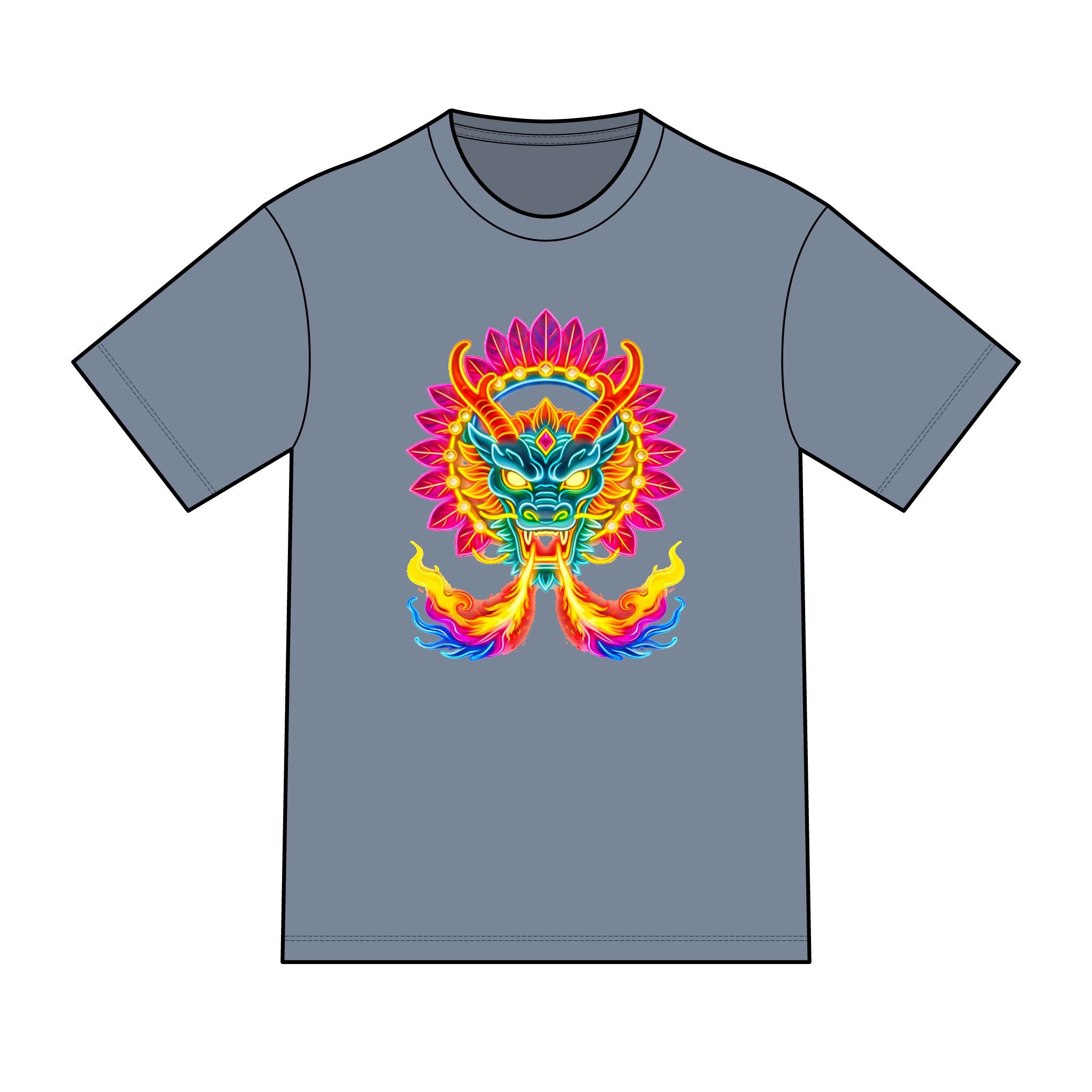 magic warpaint 26 shirt - neon native dragon