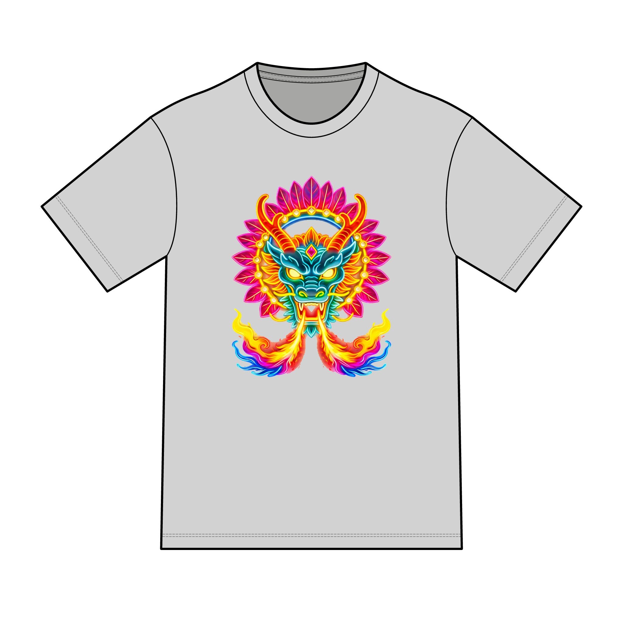 magic warpaint 26 shirt - neon native dragon