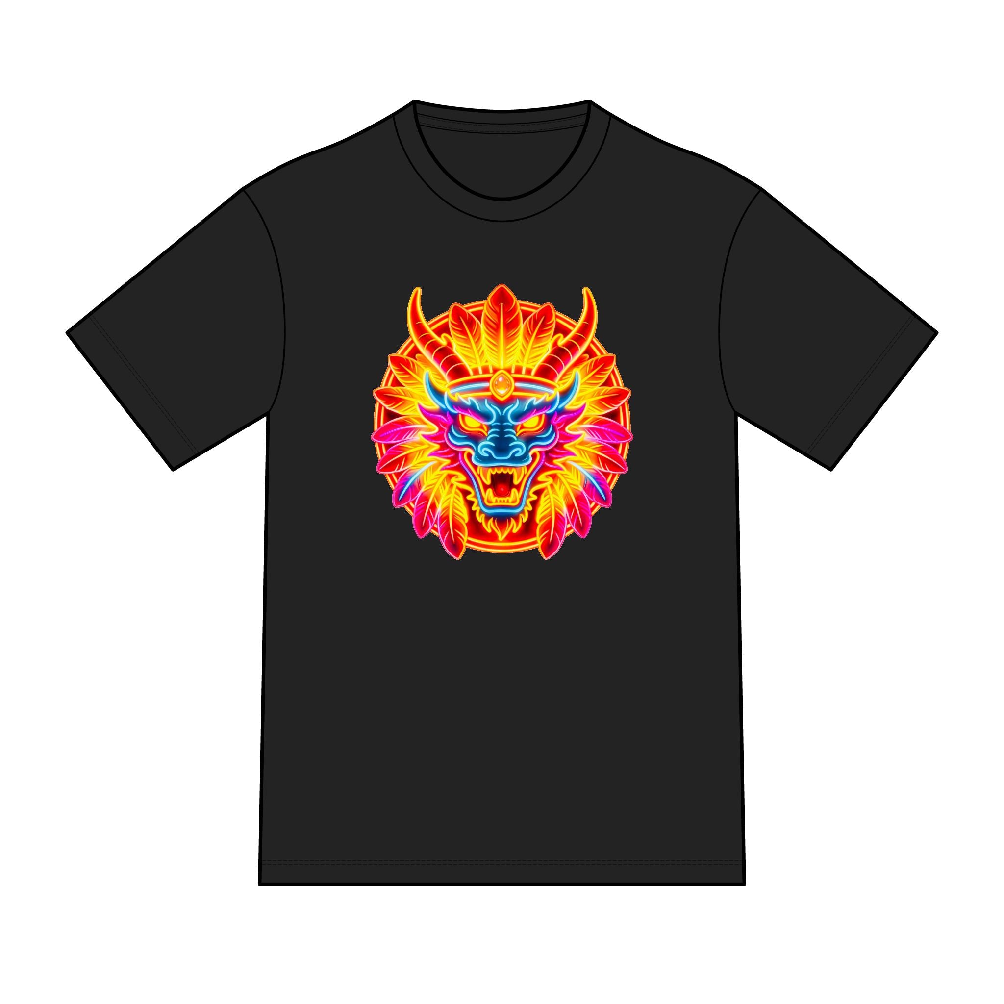 Magicwarpaint 02 shirt - Psychedelic Neon Dragon