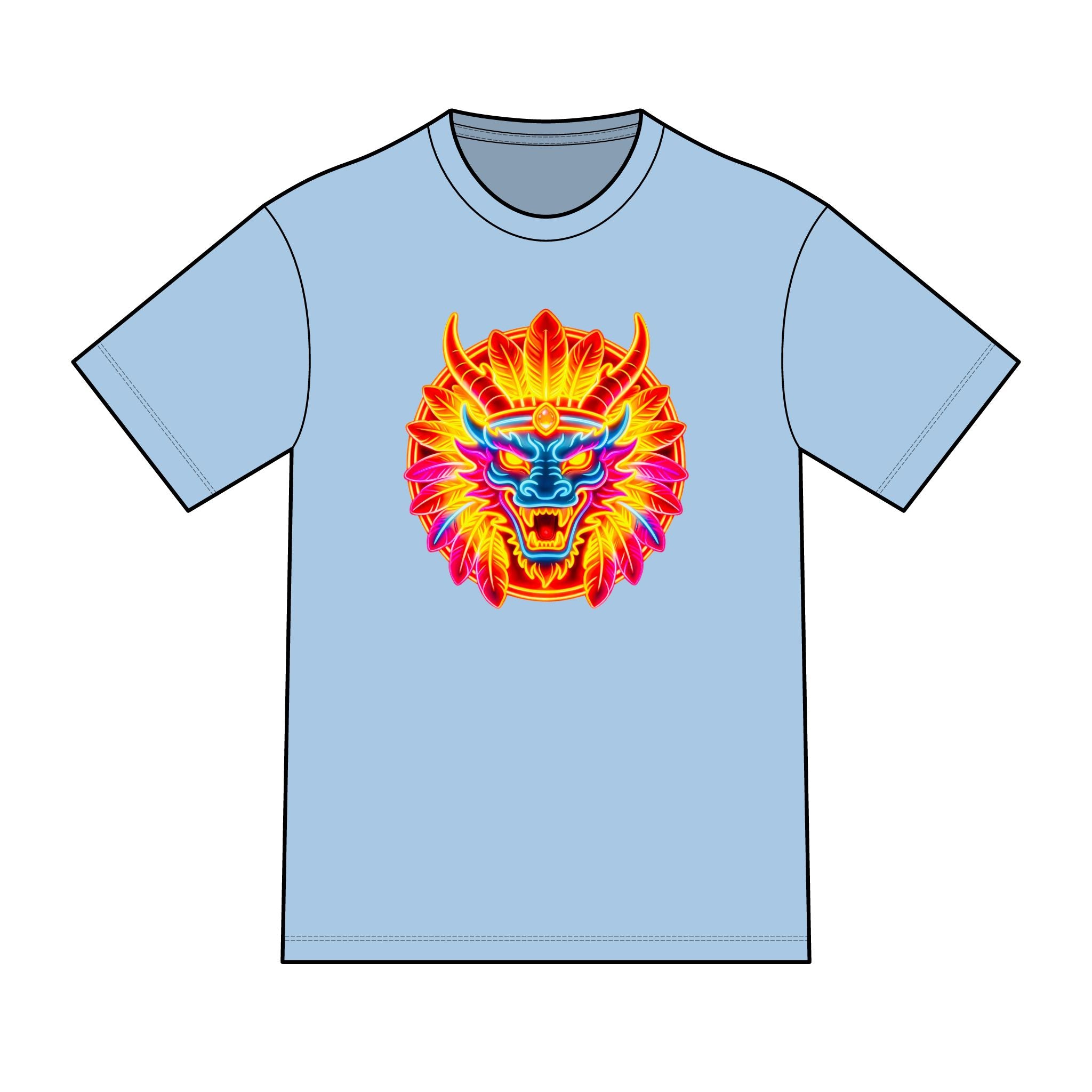 Magicwarpaint 02 shirt - Psychedelic Neon Dragon