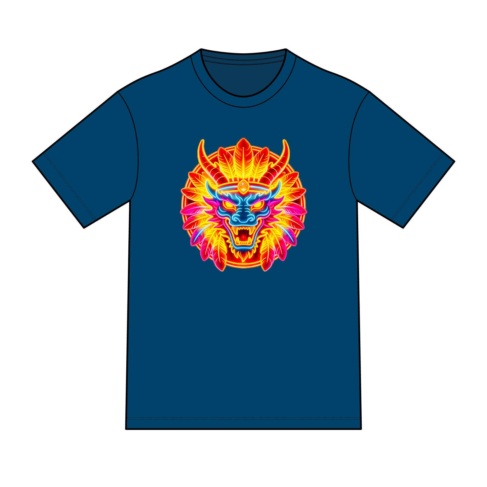 Magicwarpaint 02 shirt - Psychedelic Neon Dragon