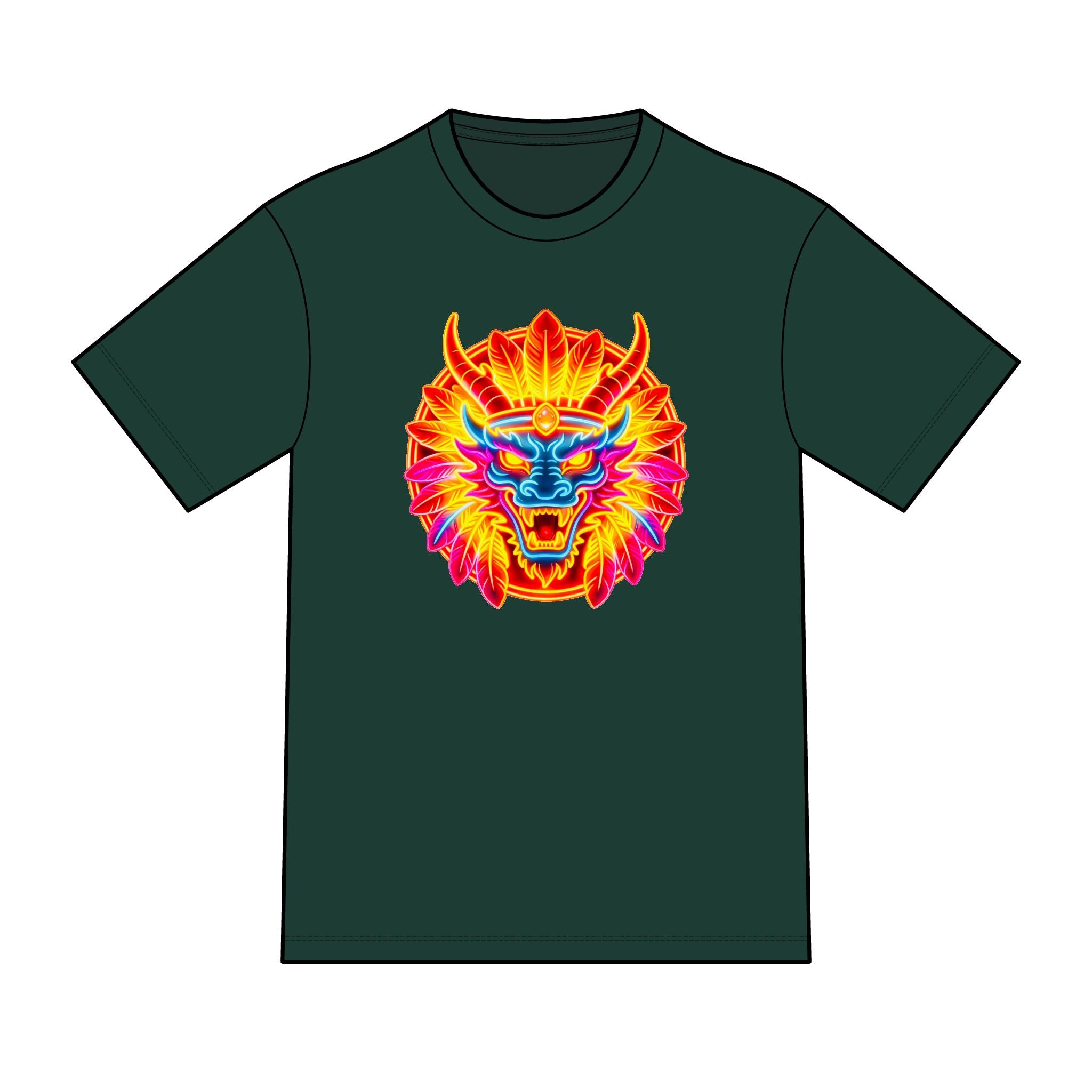 Magicwarpaint 02 shirt - Psychedelic Neon Dragon
