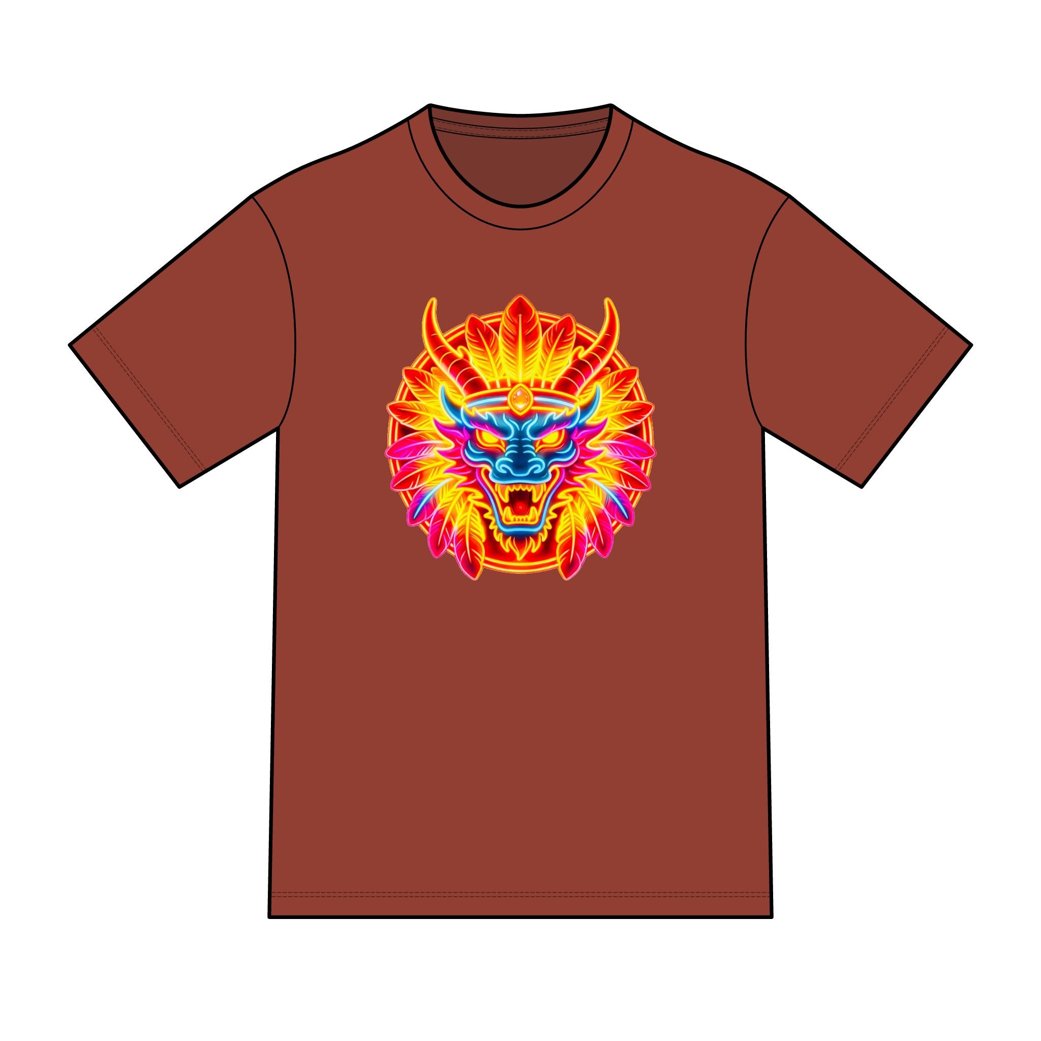 Magicwarpaint 02 shirt - Psychedelic Neon Dragon