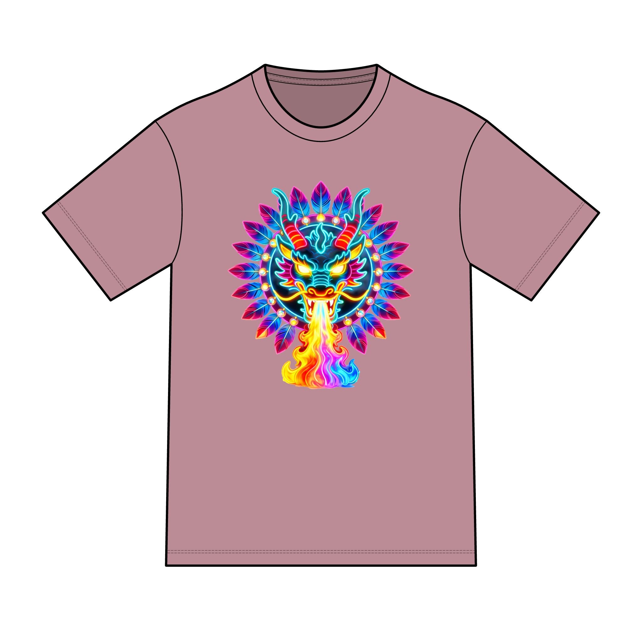 magic warpaint 14 shirt - neon native dragon