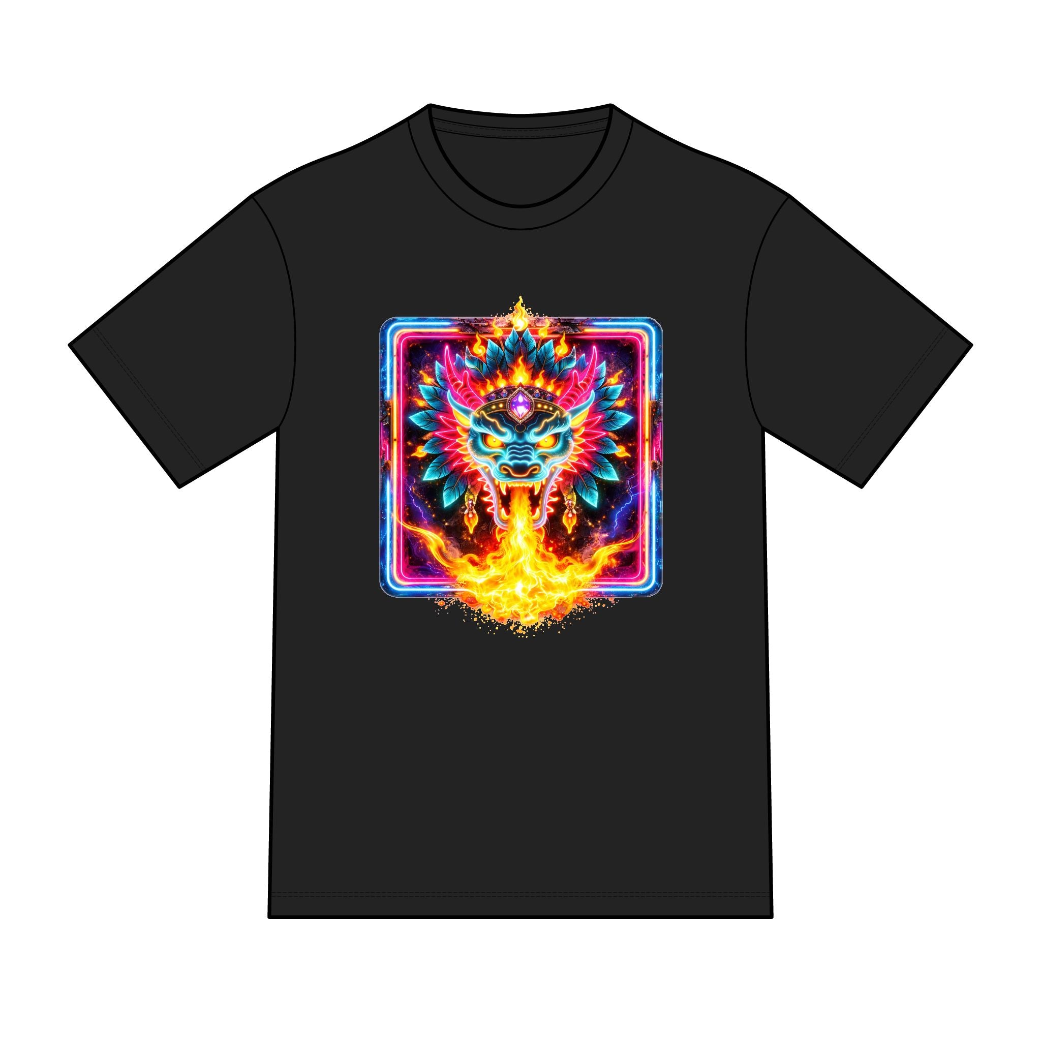 magic warpaint 07 shirt - neon dragon