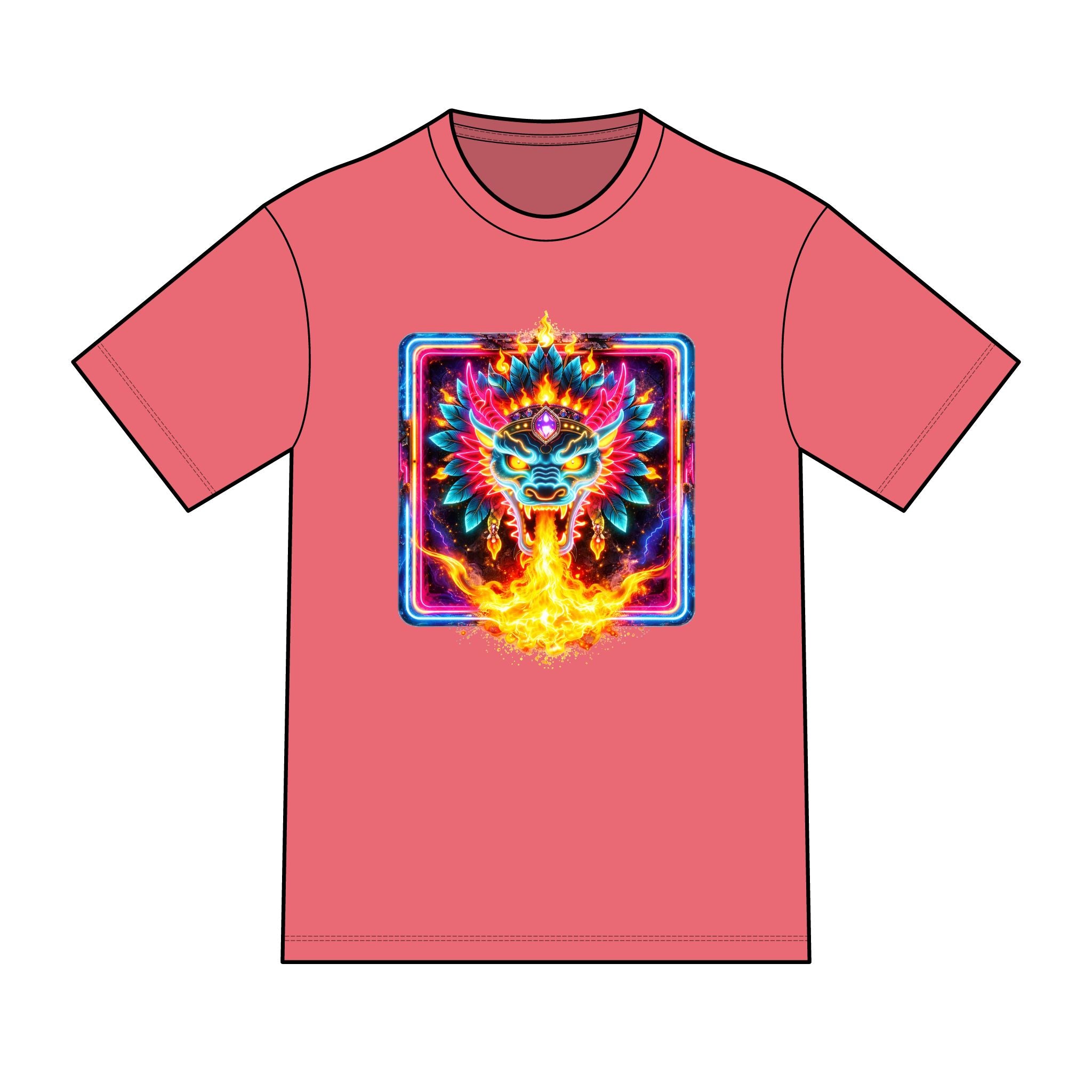 magic warpaint 07 shirt - neon dragon
