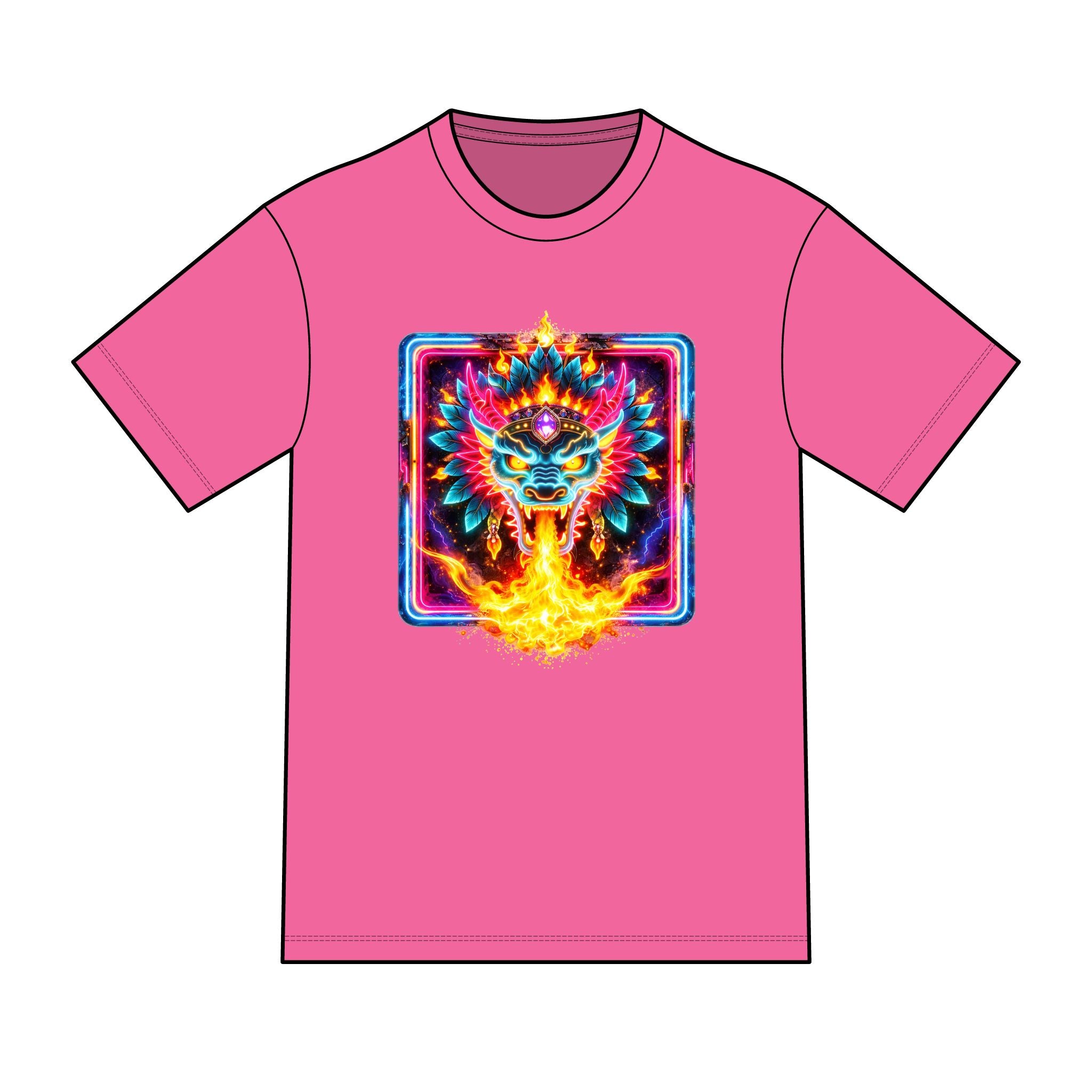 magic warpaint 07 shirt - neon dragon