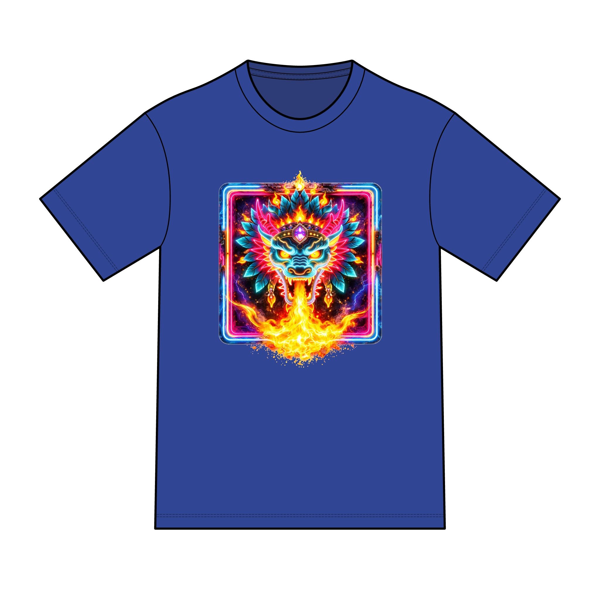 magic warpaint 07 shirt - neon dragon