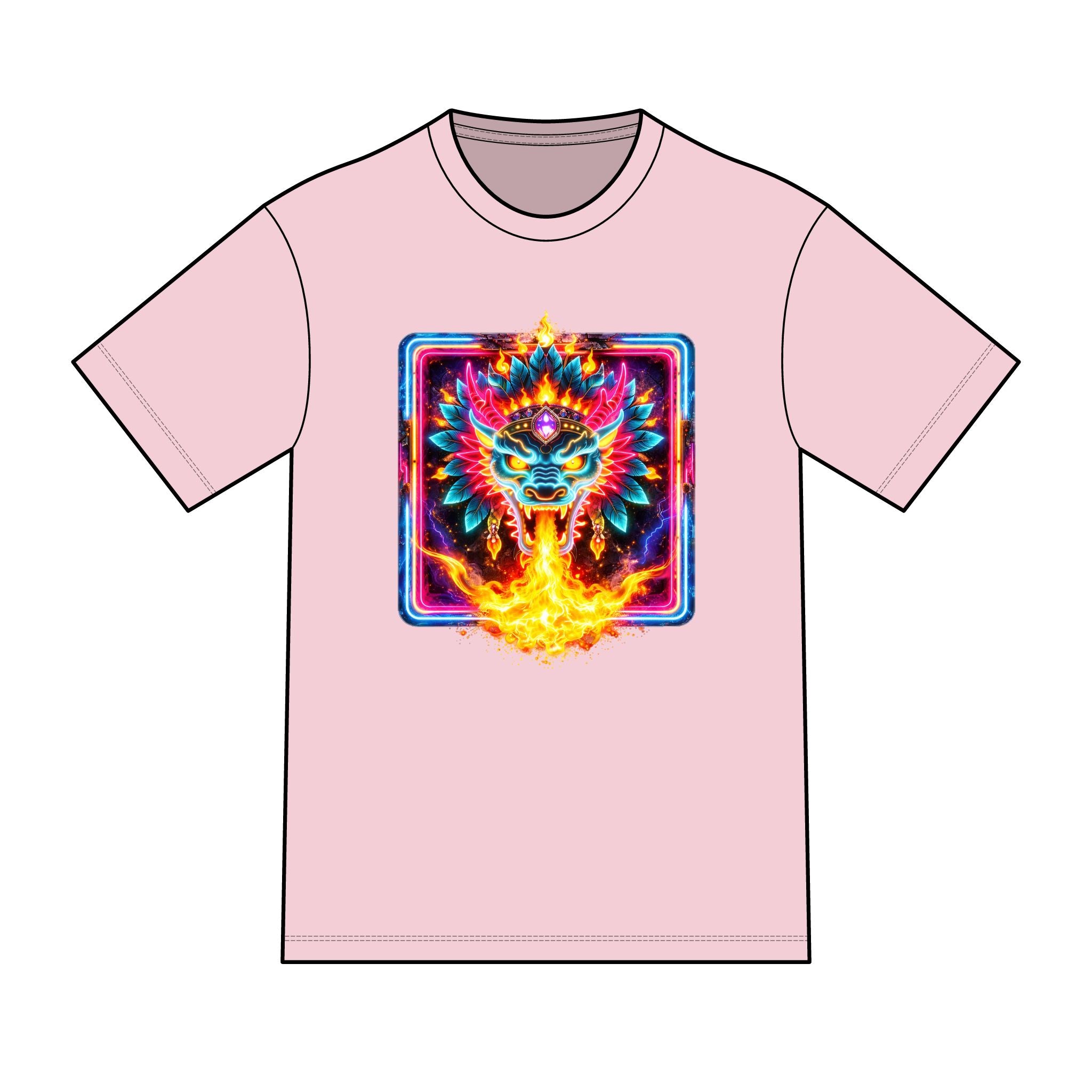 magic warpaint 07 shirt - neon dragon