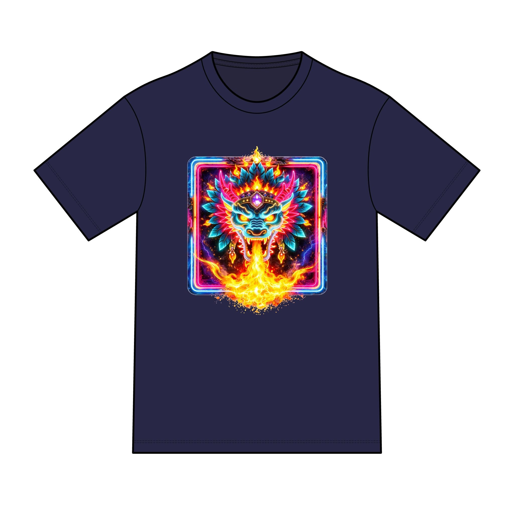 magic warpaint 07 shirt - neon dragon