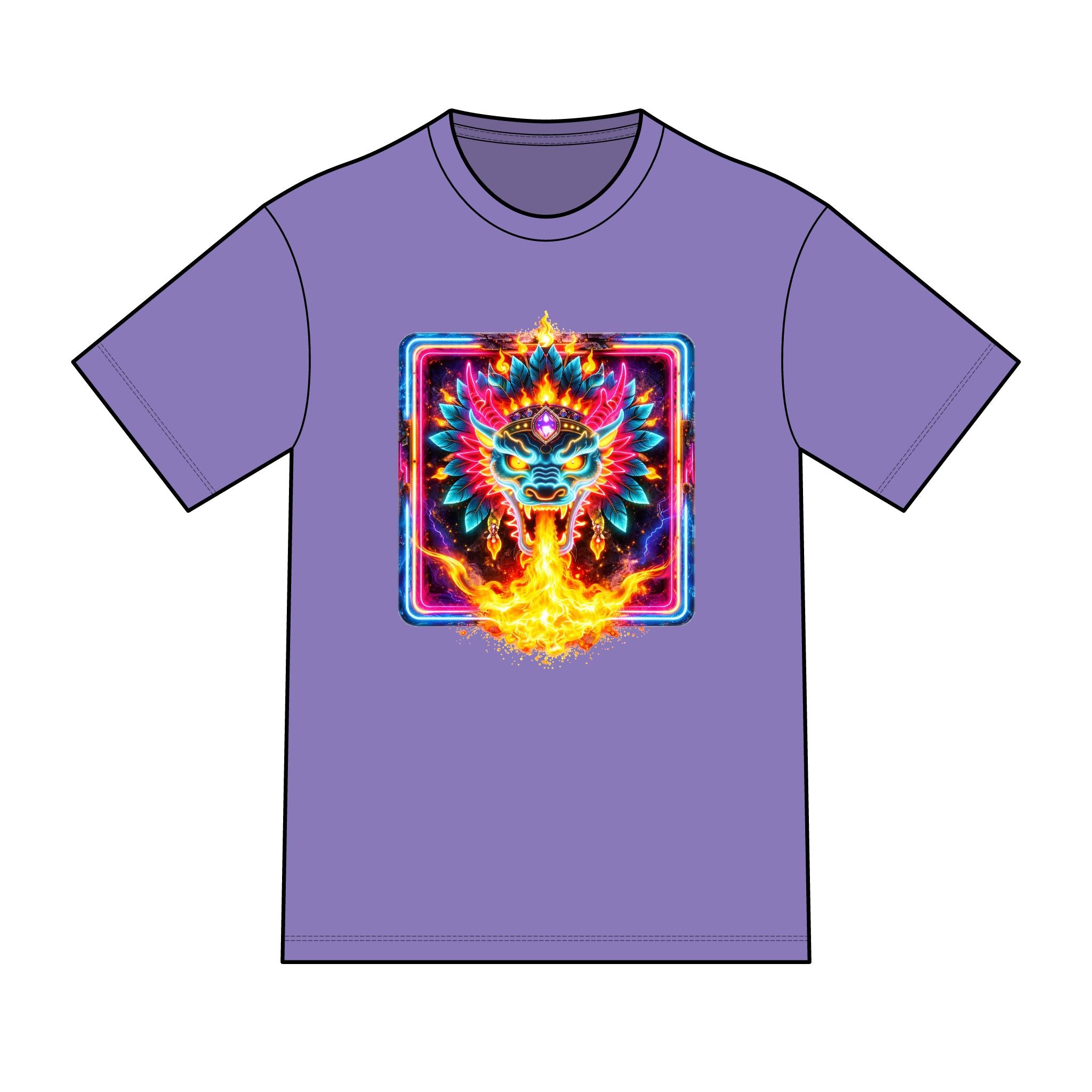 magic warpaint 07 shirt - neon dragon