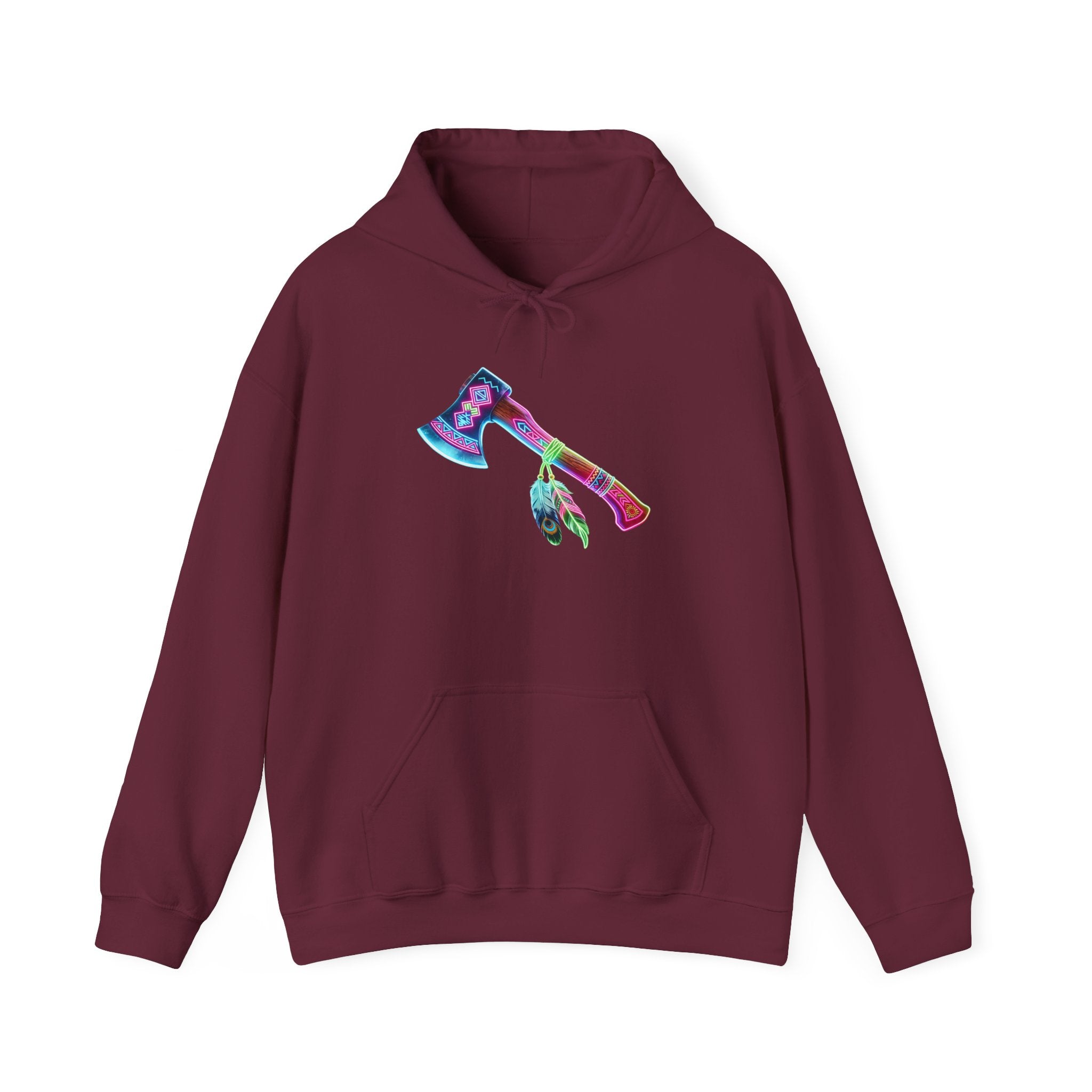 magic warpaint 01 hoodie - Native-Style neon Tomahawk Hoodie