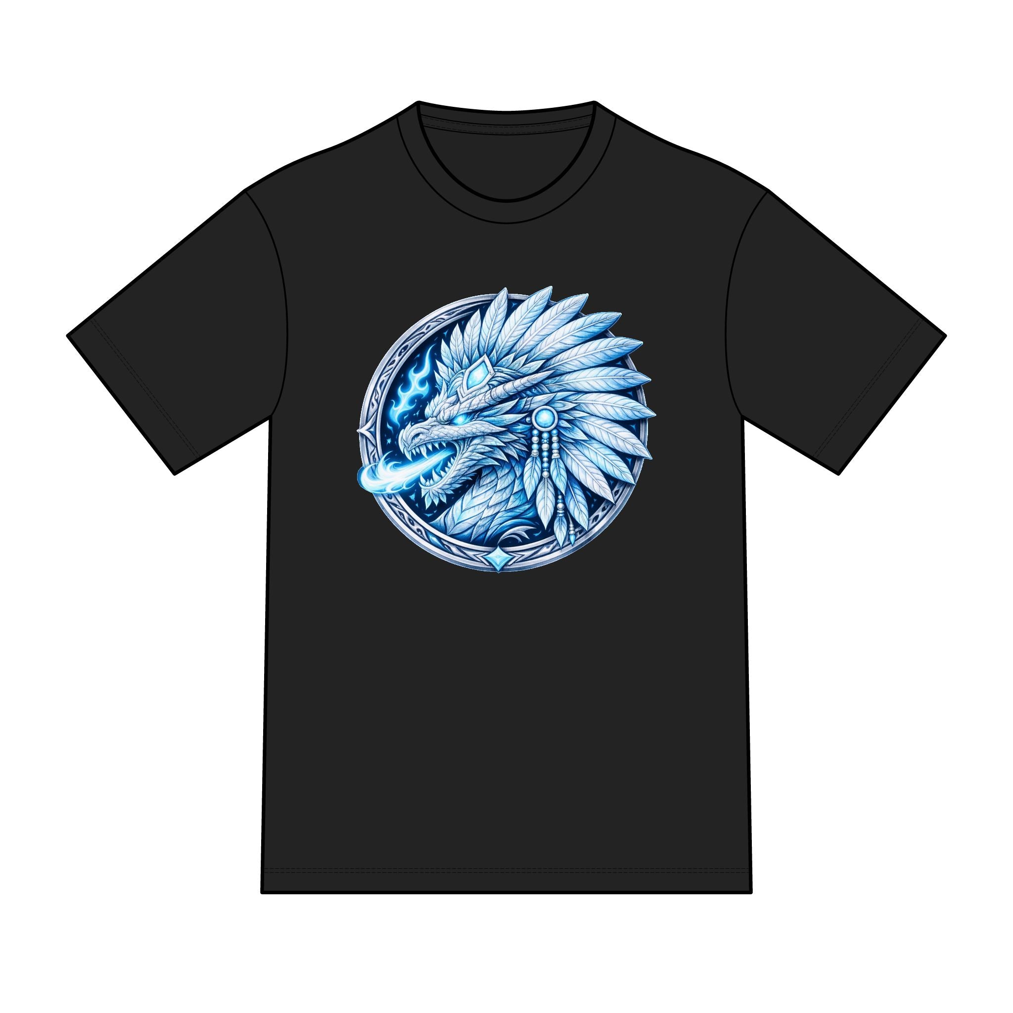 magic warpaint 28 shirt - blue native dragon