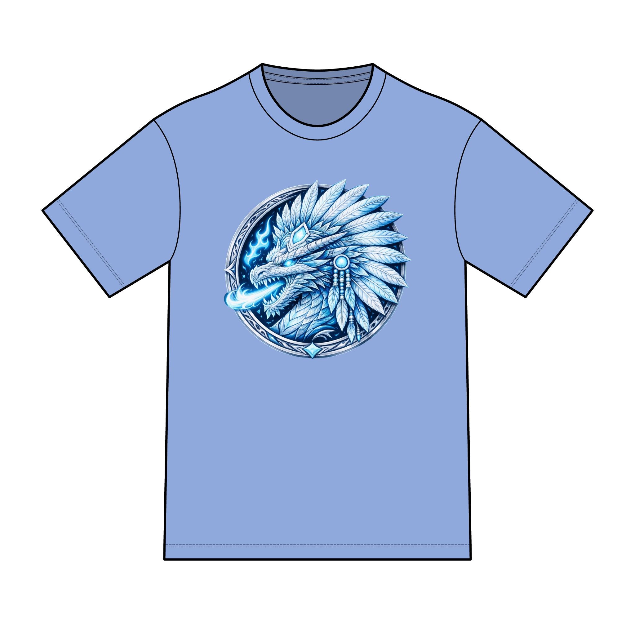 magic warpaint 28 shirt - blue native dragon