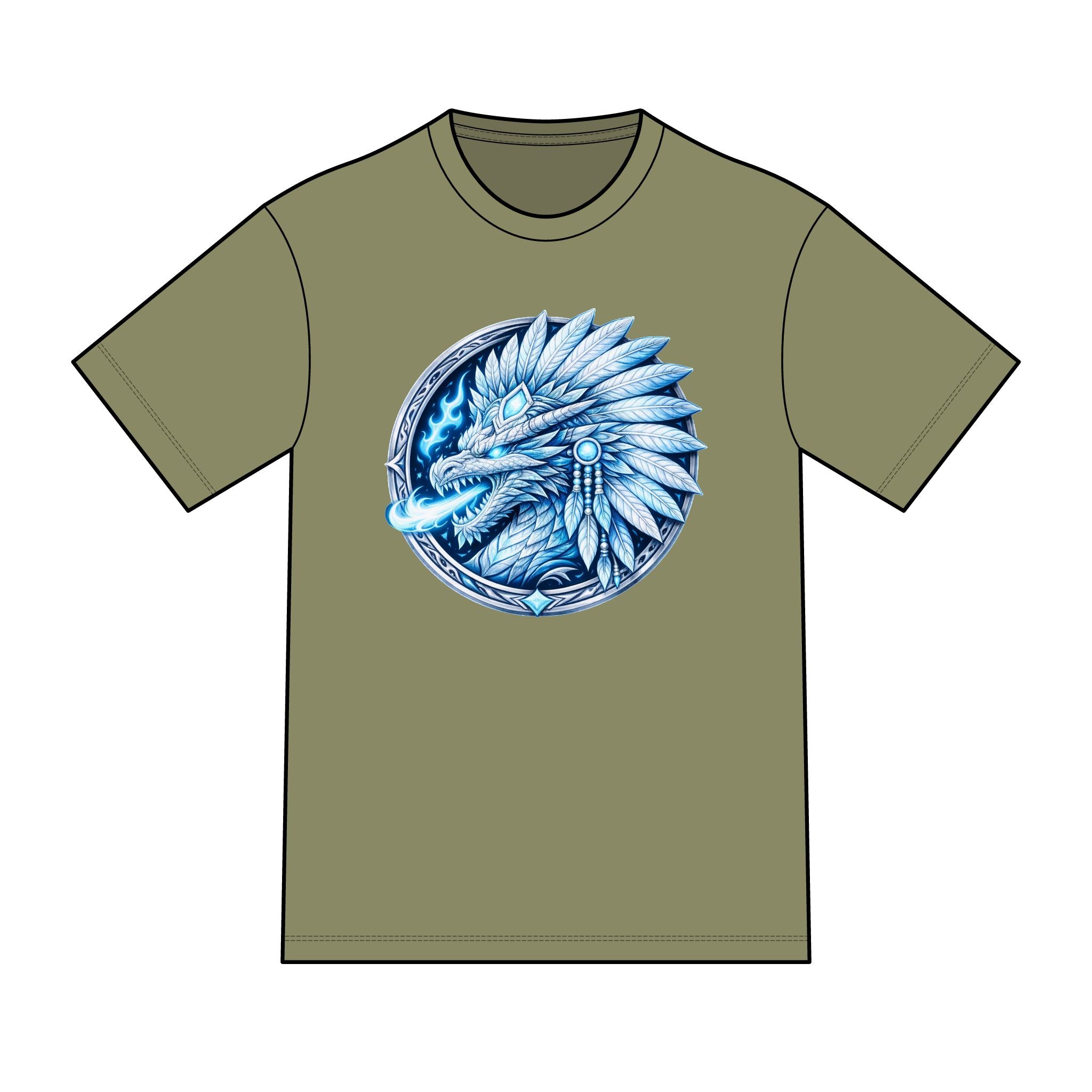 magic warpaint 28 shirt - blue native dragon