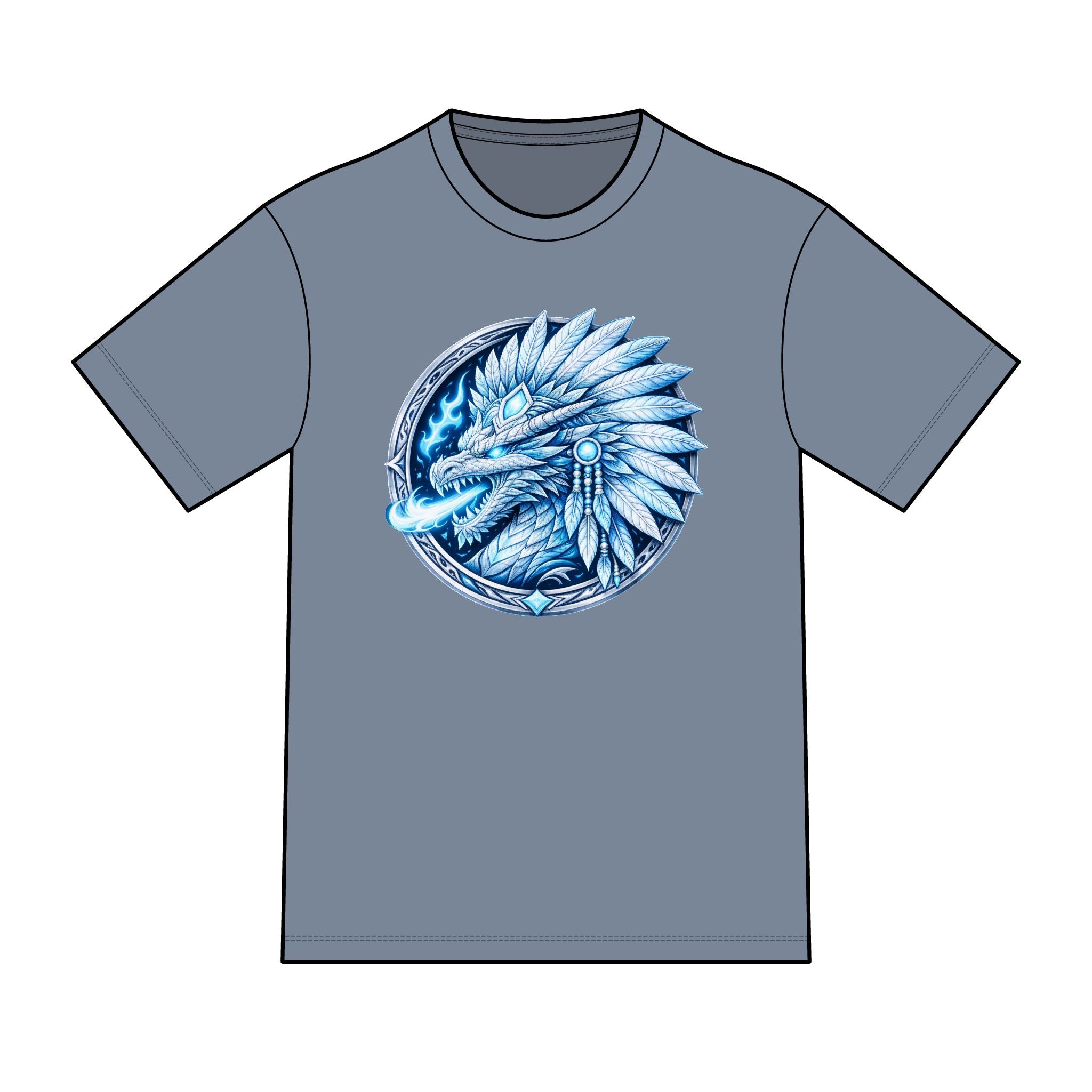 magic warpaint 28 shirt - blue native dragon