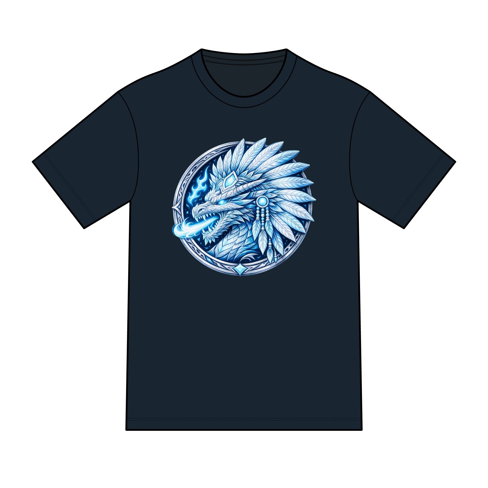 magic warpaint 28 shirt - blue native dragon