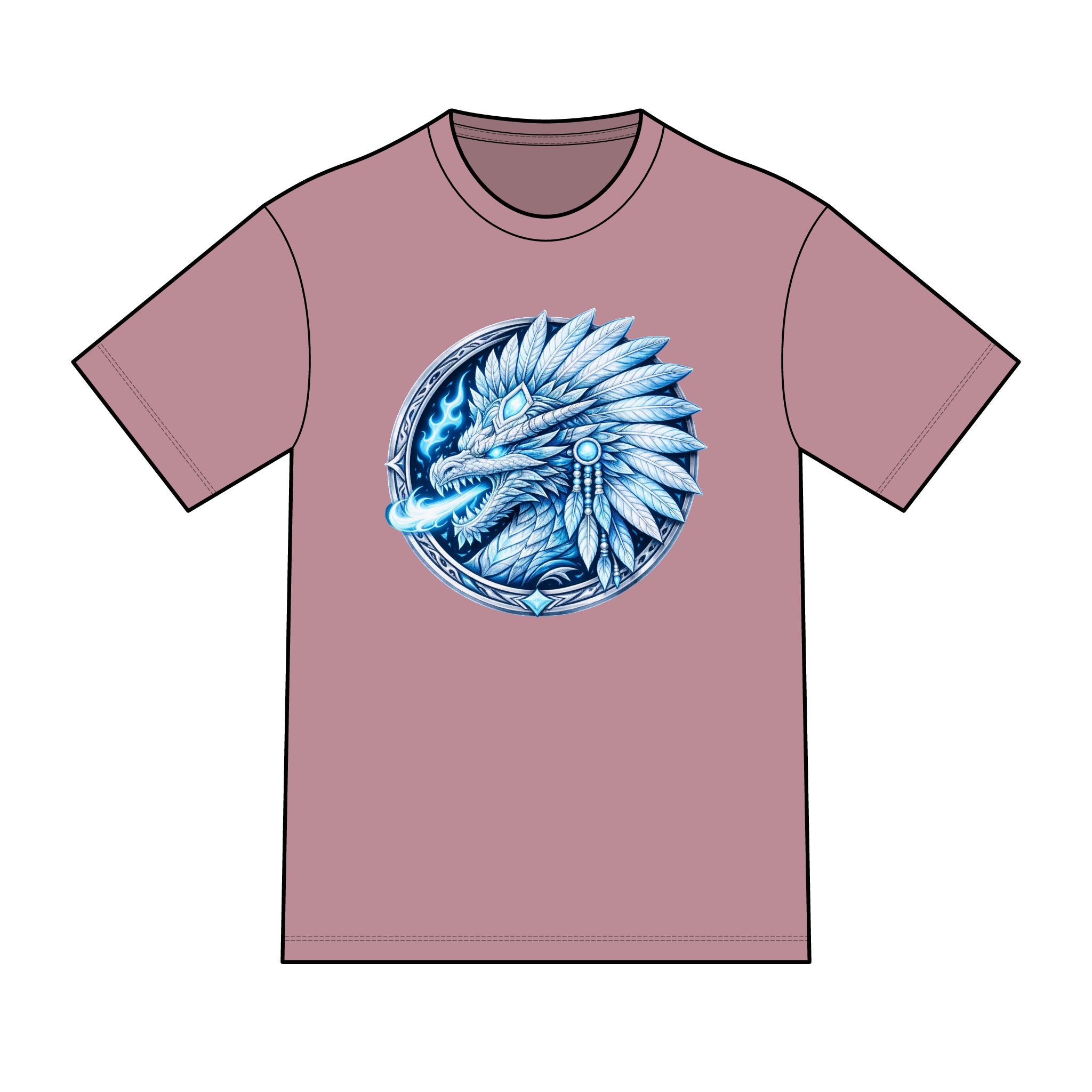 magic warpaint 28 shirt - blue native dragon