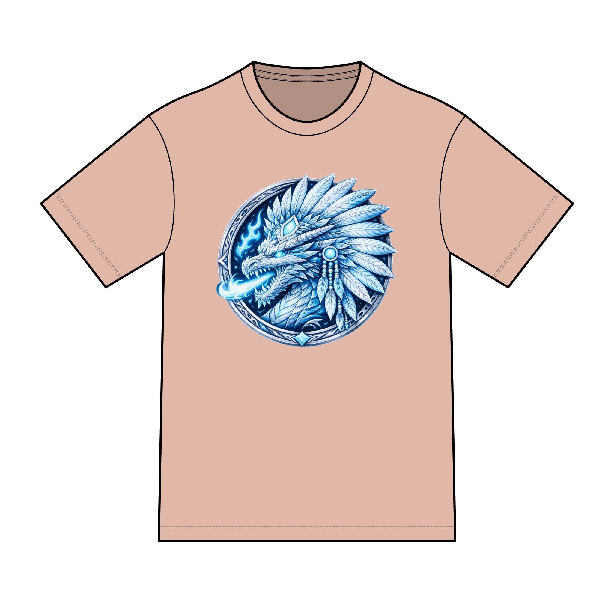 magic warpaint 28 shirt - blue native dragon