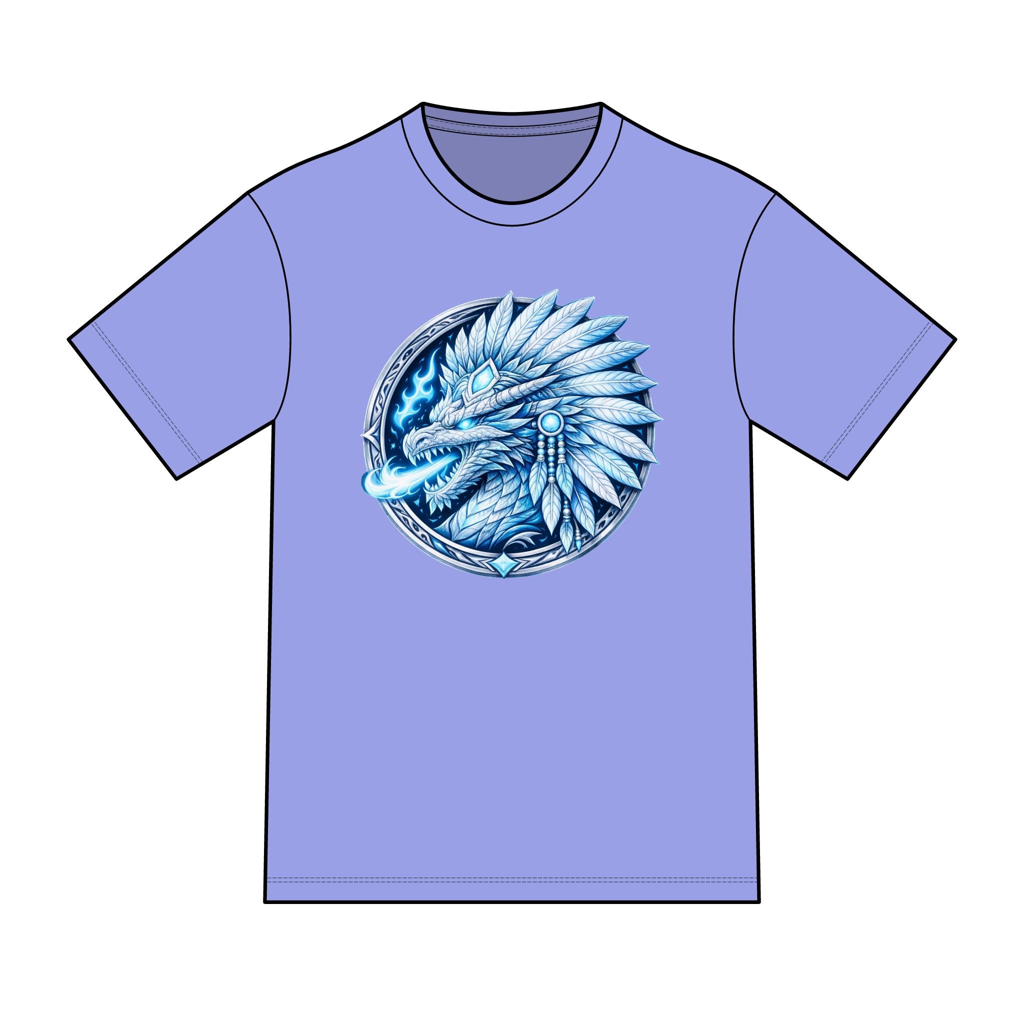 magic warpaint 28 shirt - blue native dragon